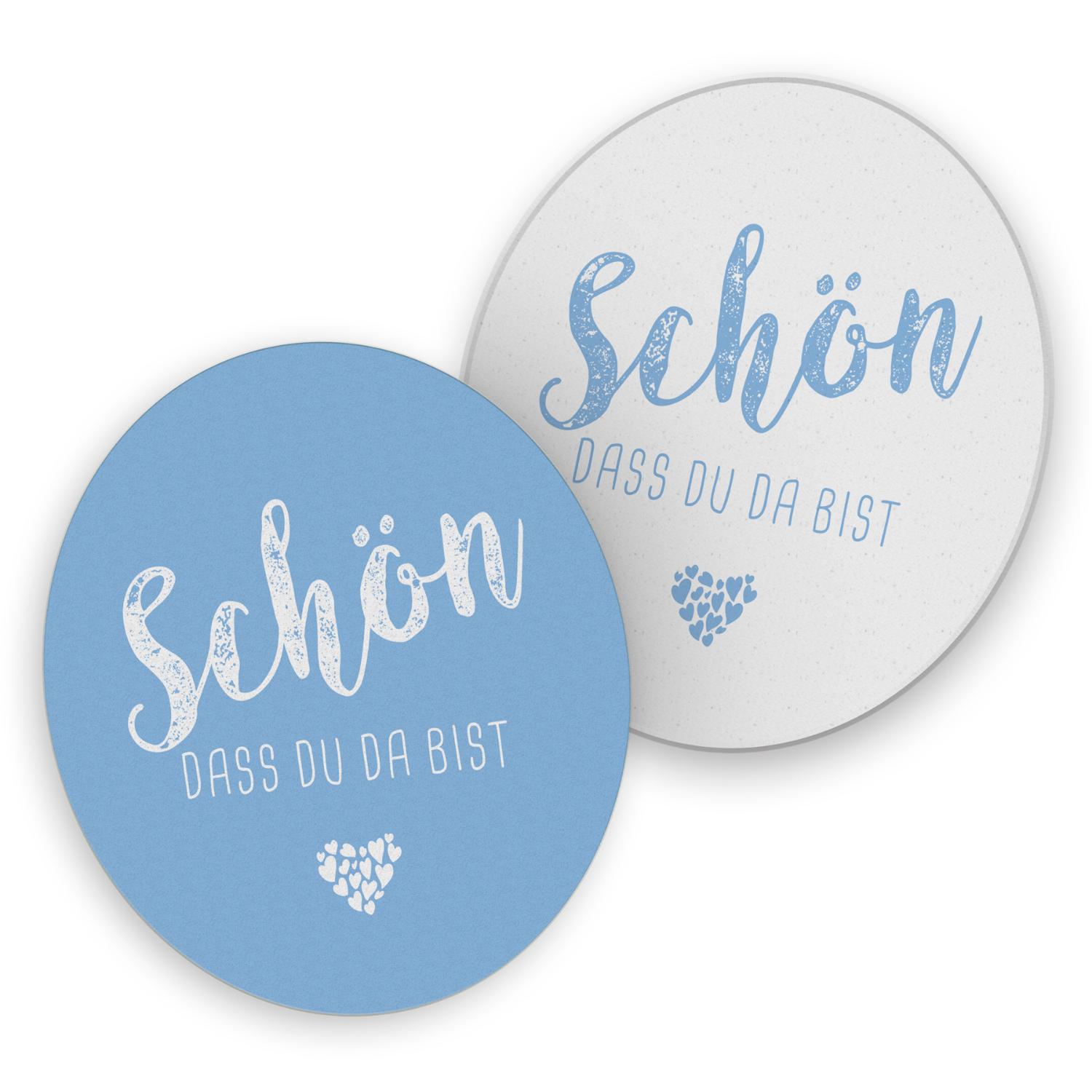 itenga 40x Bierdeckel Untersetzer "Sch�n dass du da bist...