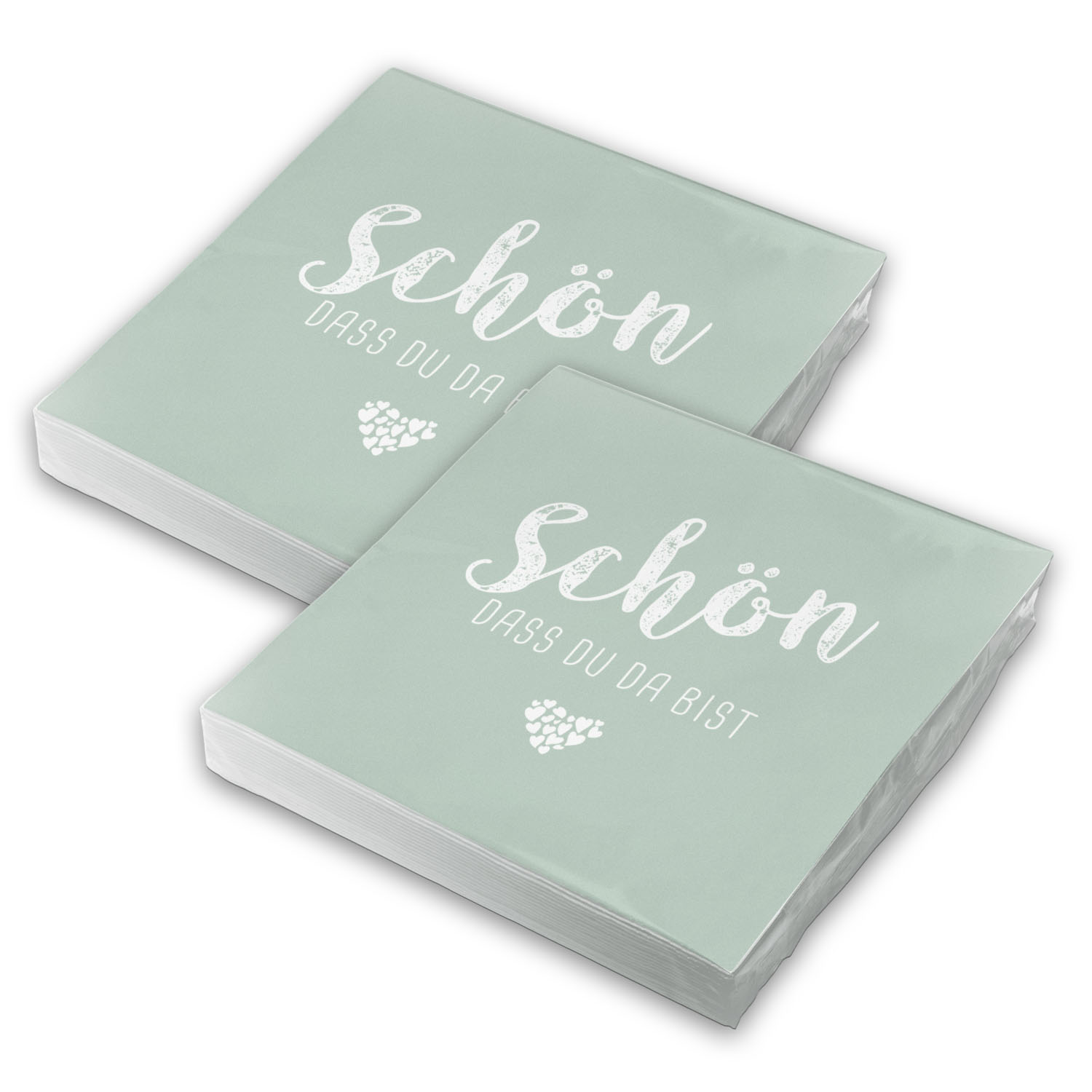itenga 40x Serviette Sch�n dass du da bist eukalyptus Set