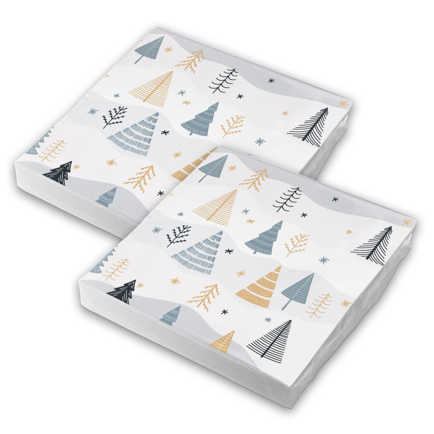 itenga 40x Serviette Weihnachten B�ume - Winterlandschaf...