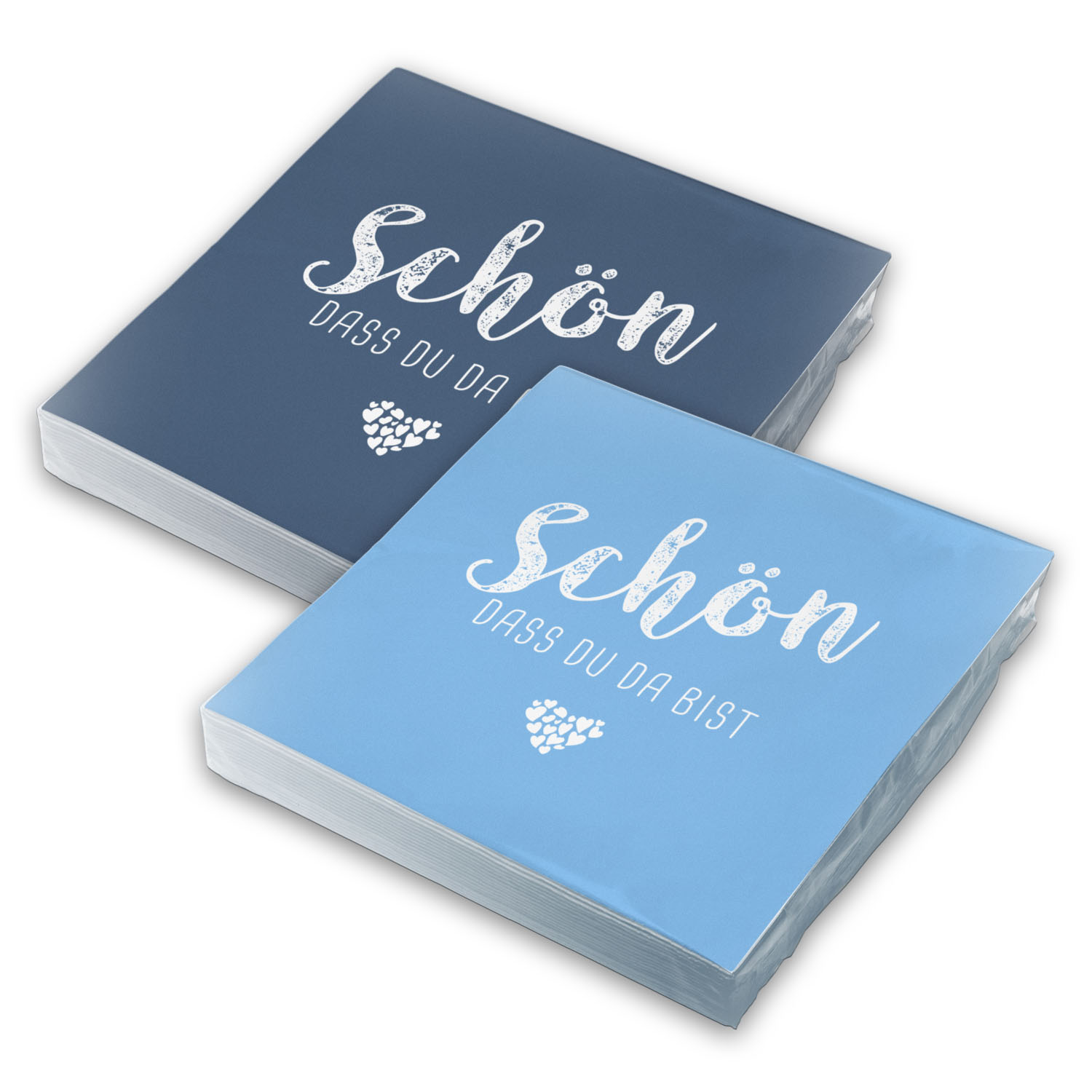 itenga 40x Serviette Sch�n dass du da bist (20x hellblau...