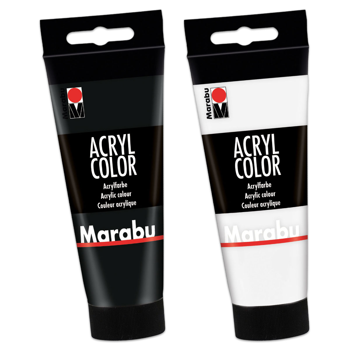 2x Marabu Acrylfarbe Acryl Color je 100ml Flasche (1x we...