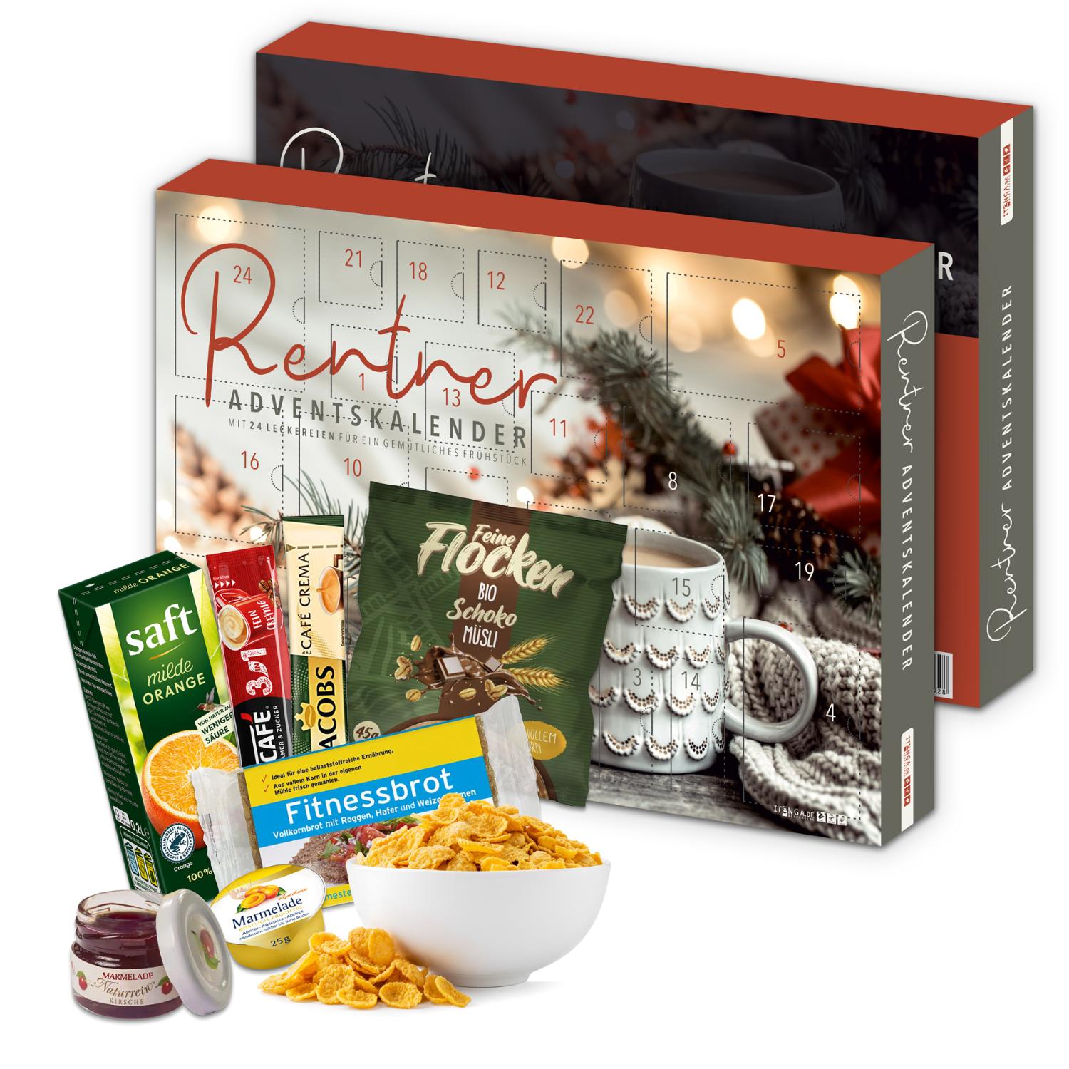 itenga Frühstück Adventskalender Motiv Rentner Adventska