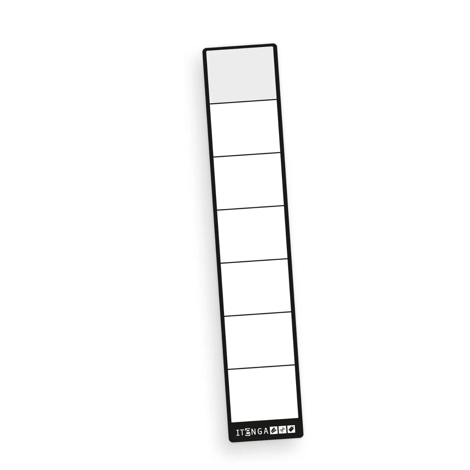 itenga 50x Ordneretikett Schwarz R�ckenetikett schmal zu...
