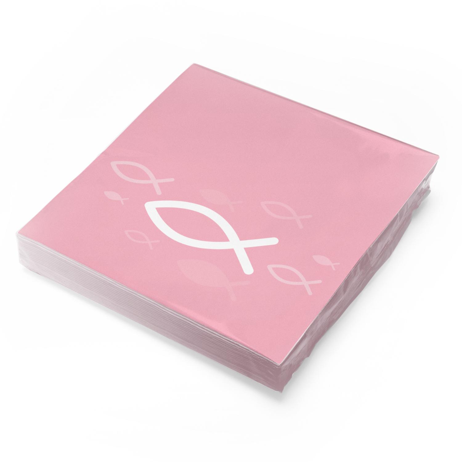 itenga Servietten Fisch ROSA Wei� 30 x 30 cm 3-lagig 20 ...