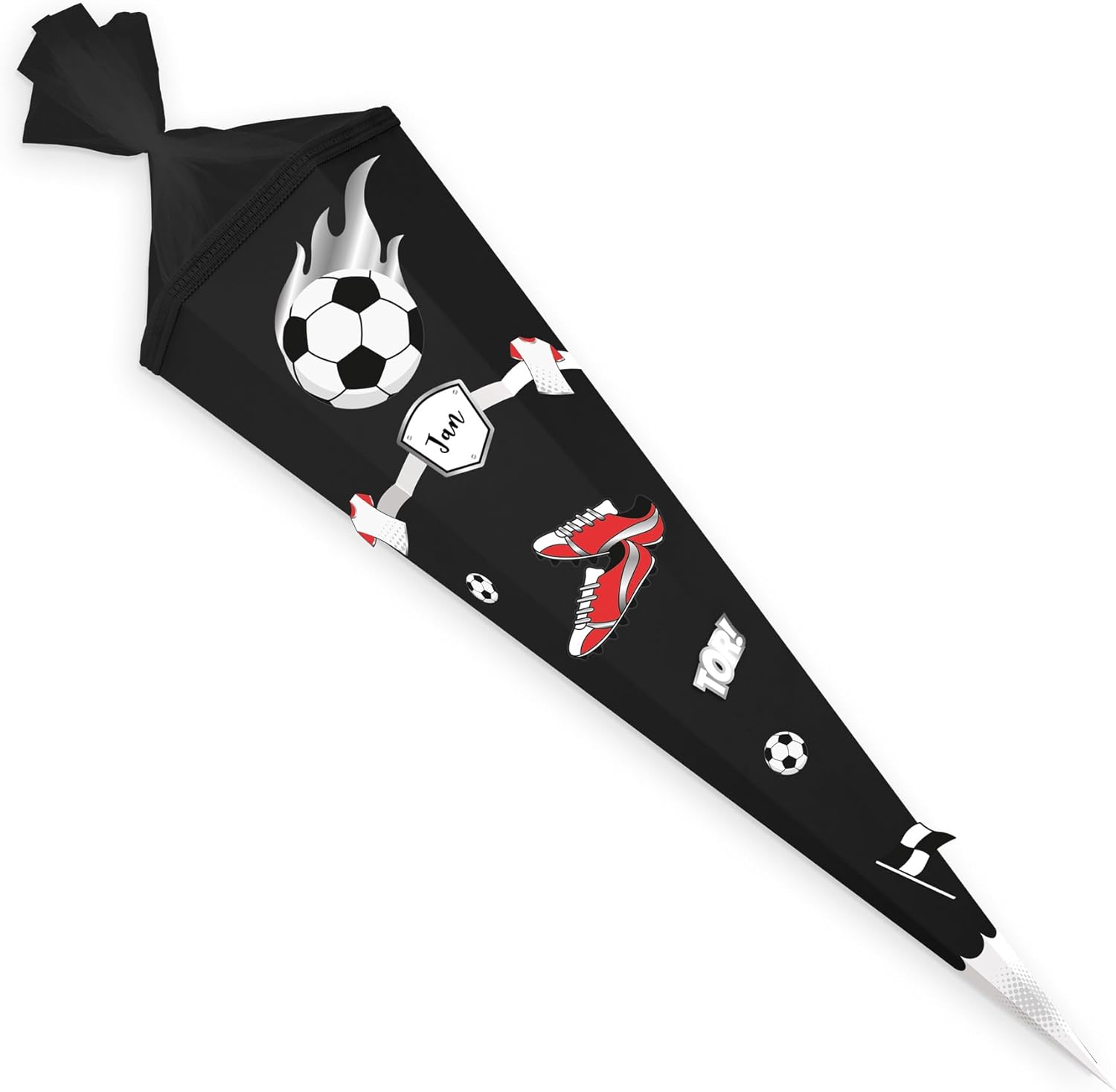 itenga DEKO-SET FUSSBALL rot weiss mit Bastel SCHULT�TE ...
