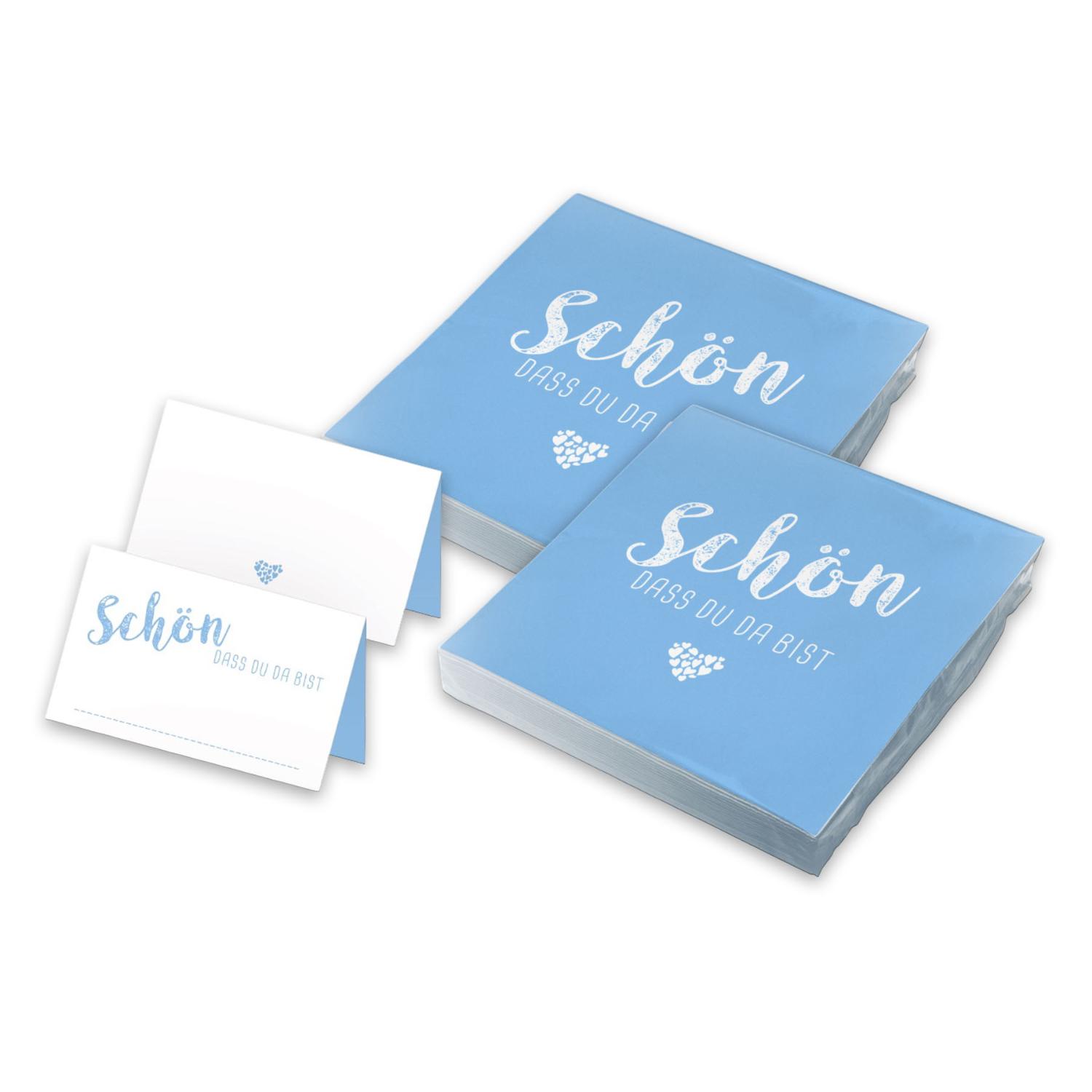 itenga 40x Servietten mit 48x Tischkarten Set - Sch�n da...