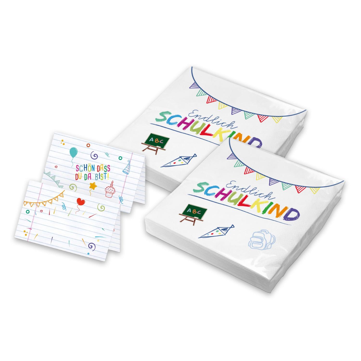 itenga 40x Servietten mit 48x Tischkarten Set - Endlich ...
