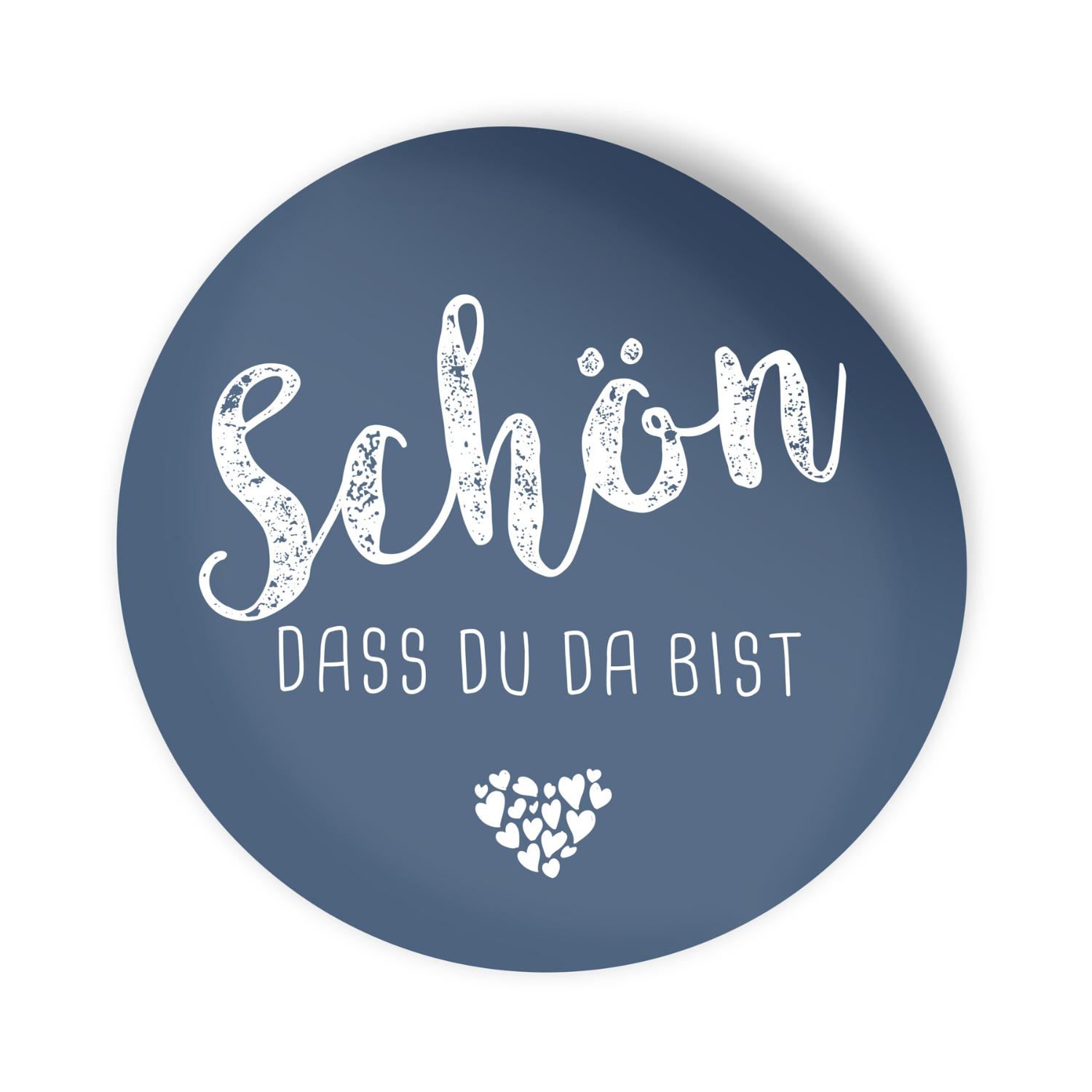 itenga 24x Sticker Aufkleber "Sch�n dass du da bist" dun...