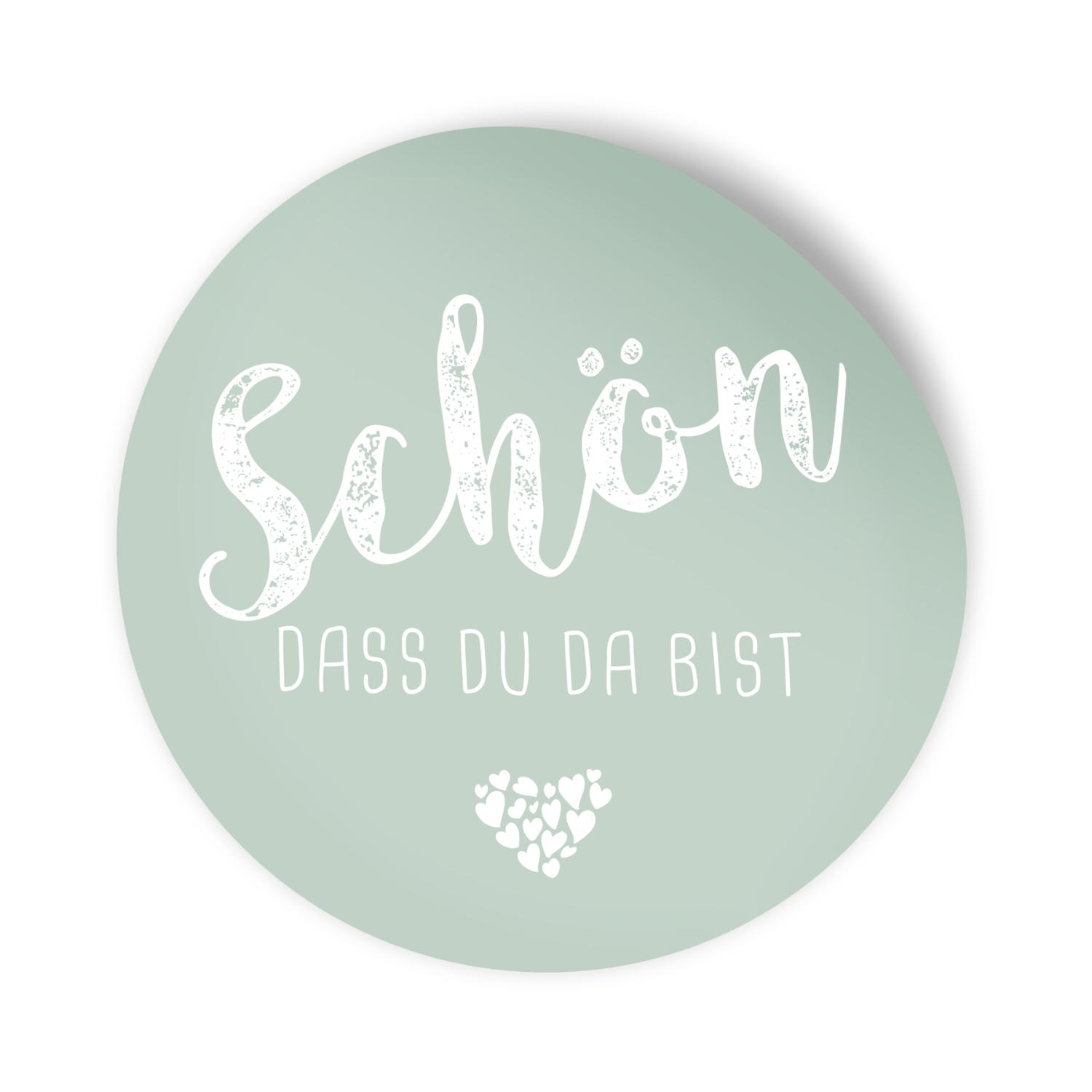 itenga 24x Sticker Aufkleber "Sch�n dass du da bist" euk...