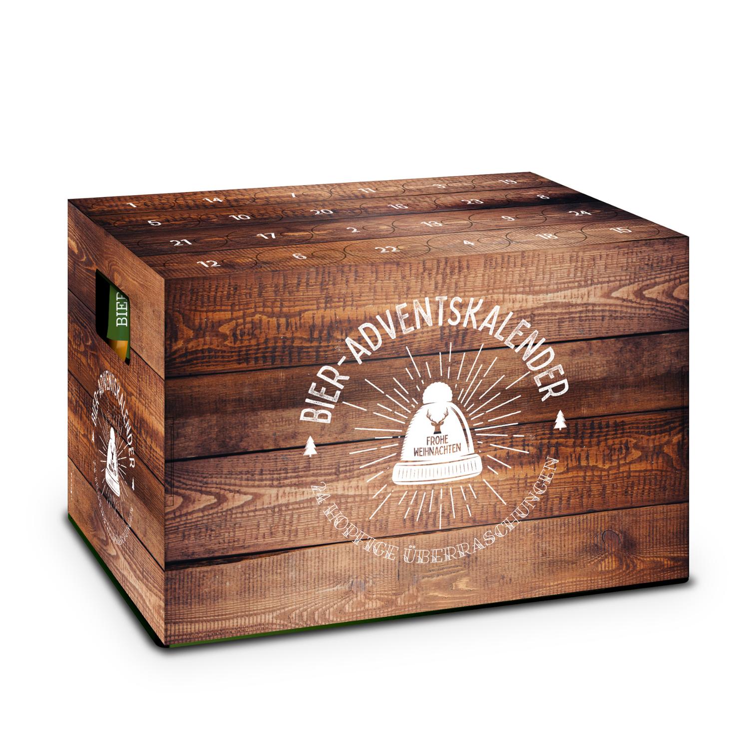 itenga Adventskalender f�r Bierkasten St�lper Motiv Holz...