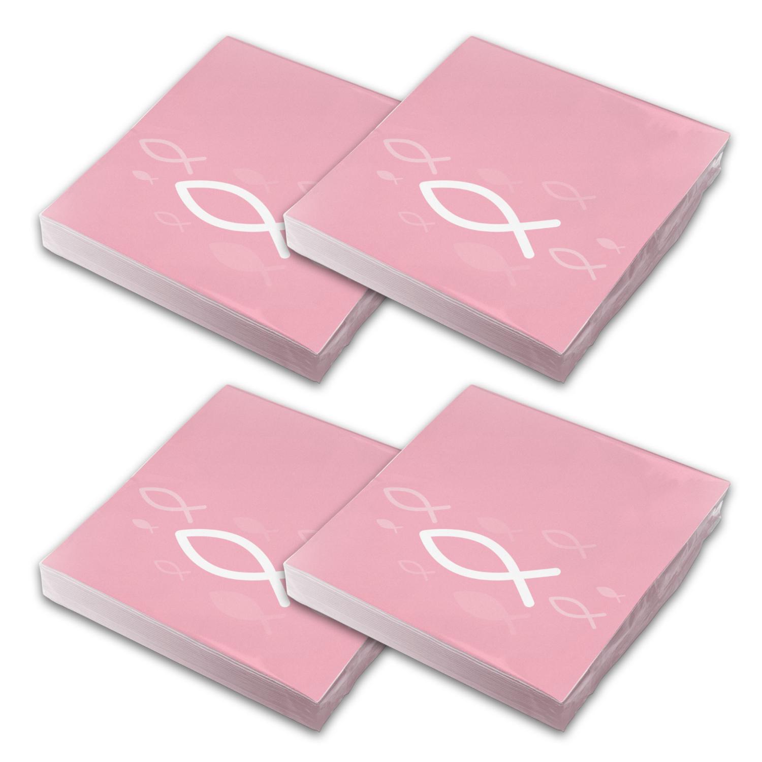 itenga Servietten Fisch ROSA Wei� 30 x 30 cm 3-lagig 80 ...