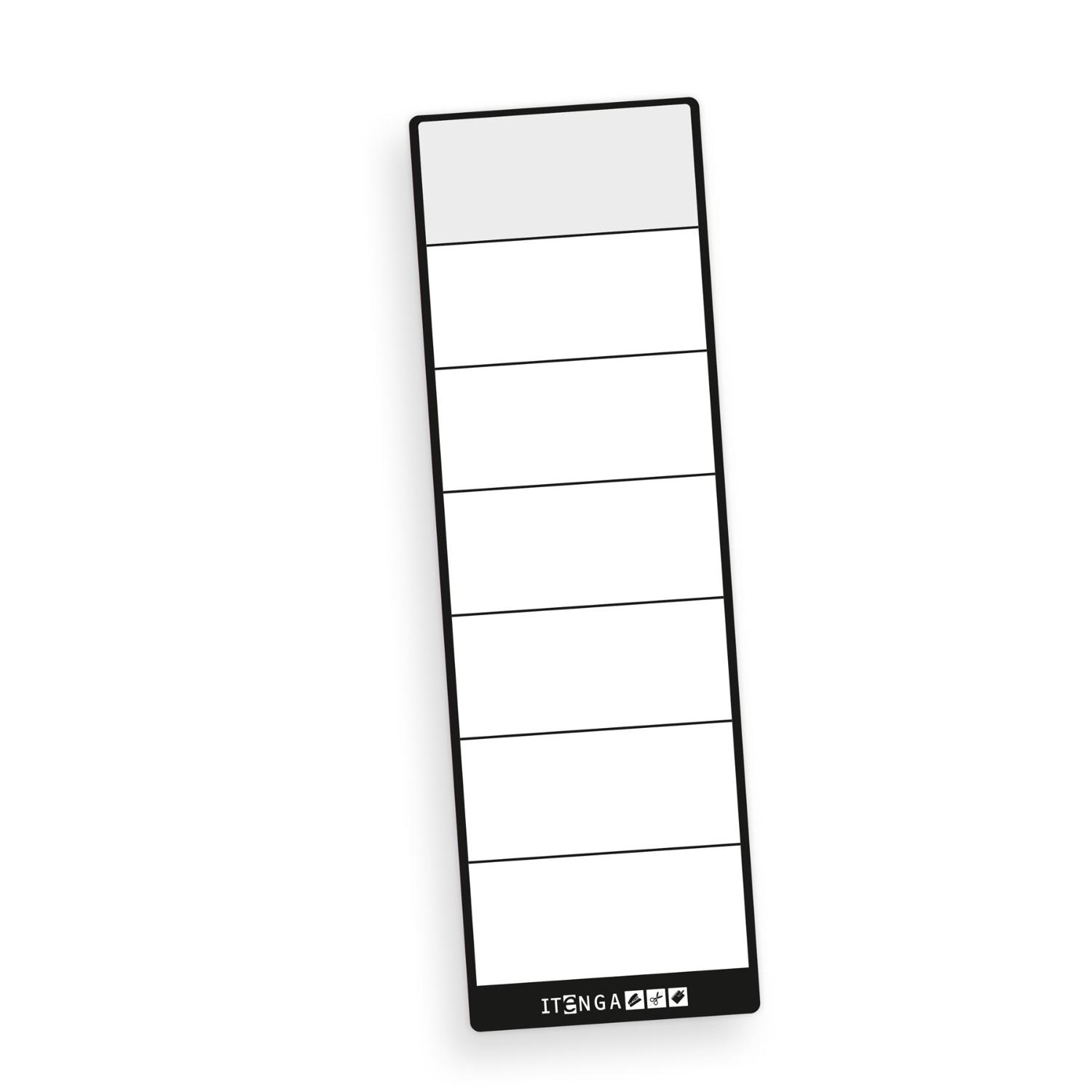 itenga 100x Ordneretikett SCHWARZ R�ckenetikett zum Aufk...