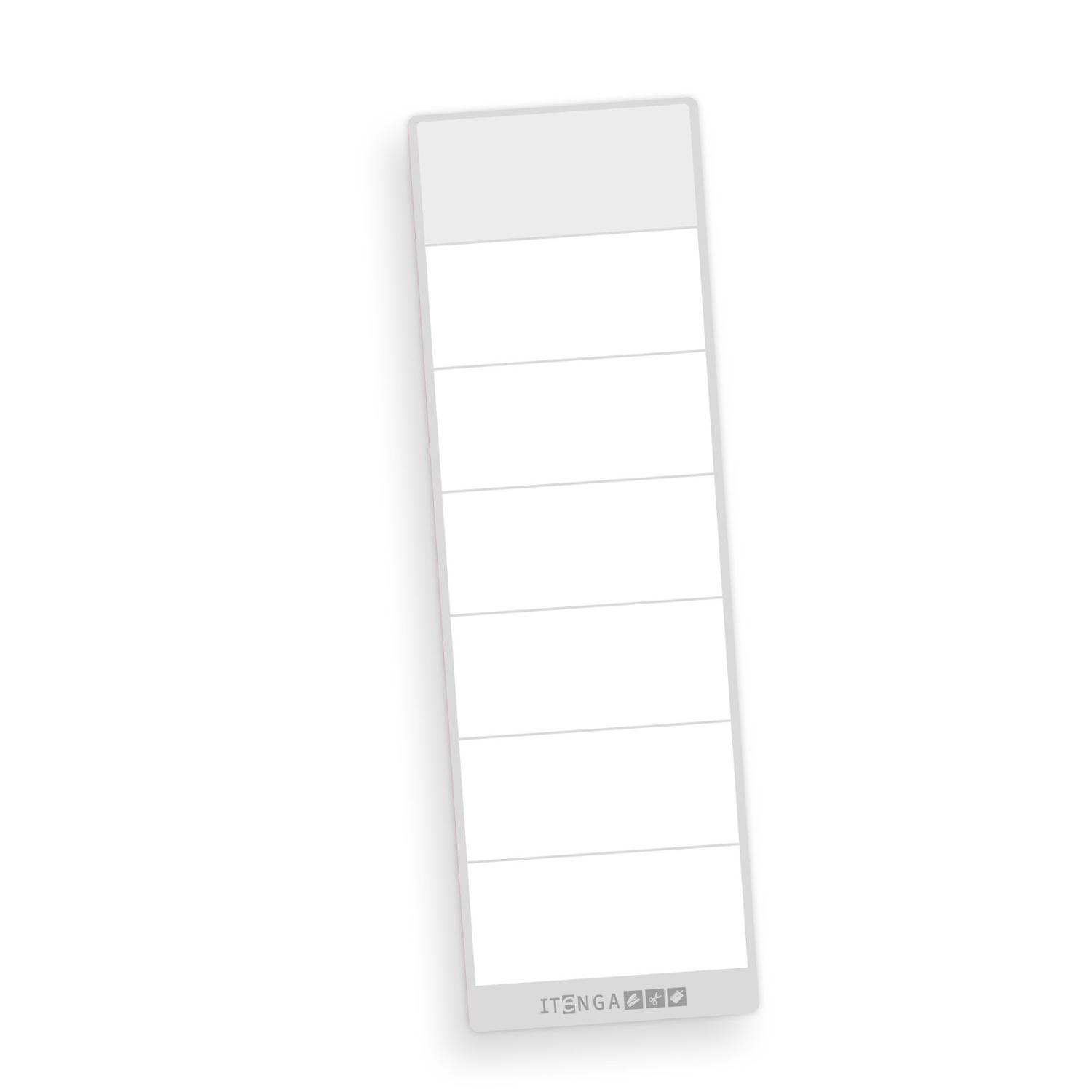 itenga 100x Ordneretikett HELLGRAU R�ckenetikett zum Auf...
