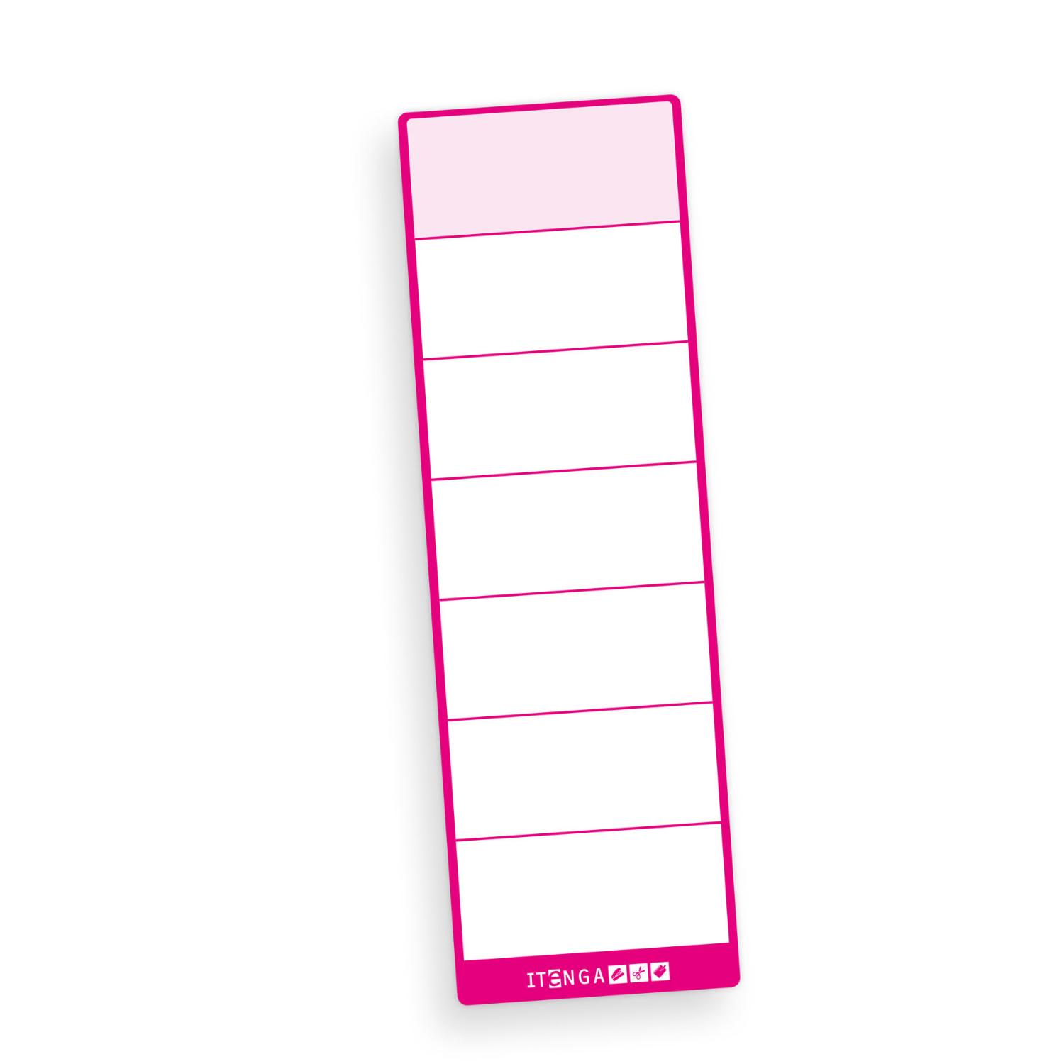 itenga 100x Ordneretikett PINK R�ckenetikett zum Aufkleb...