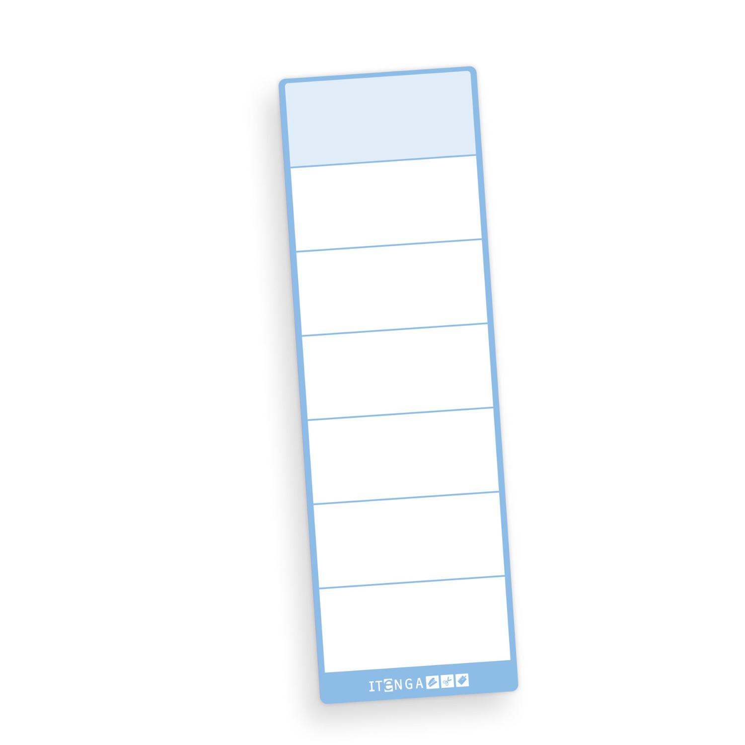 itenga 100x Ordneretikett HELLBLAU R�ckenetikett zum Auf...