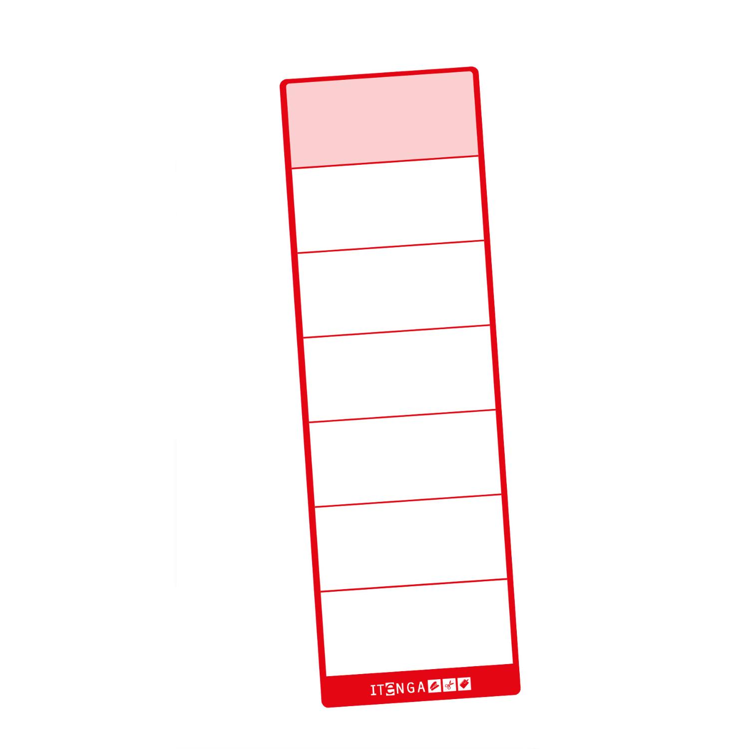 itenga 100x Ordneretikett ROT R�ckenetikett zum Aufklebe...