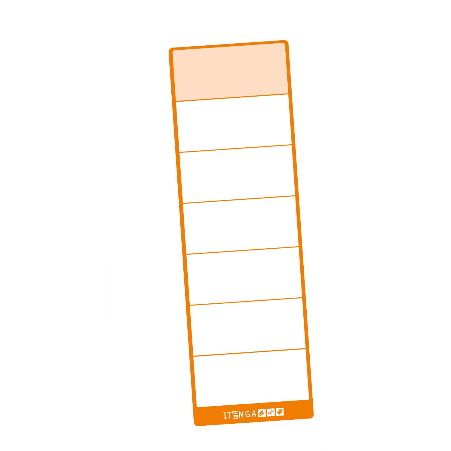 itenga 100x Ordneretikett ORANGE R�ckenetikett zum Aufkl...