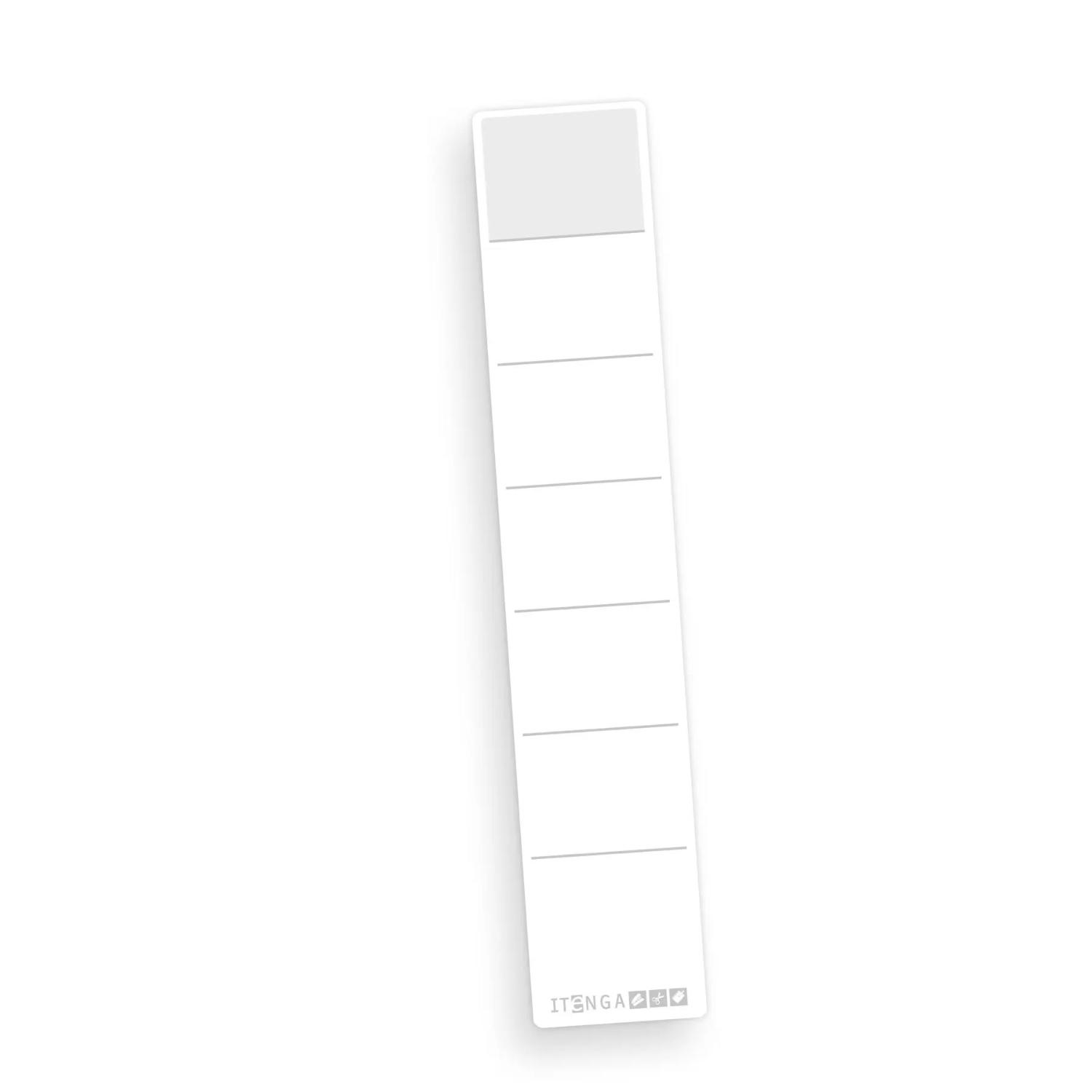 itenga 100x Ordneretikett WEI� R�ckenetikett schmal zum ...