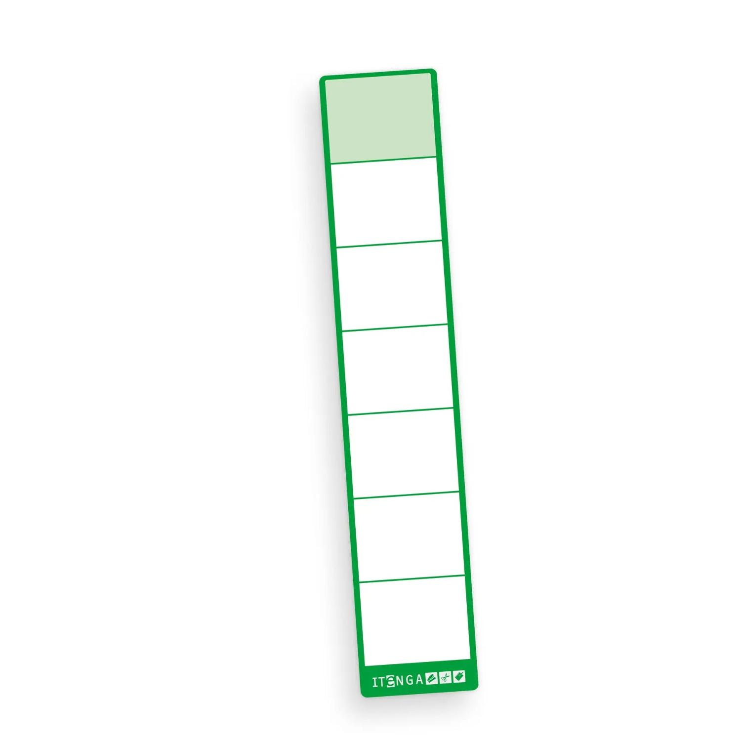 itenga 100x Ordneretikett GR�N R�ckenetikett schmal zum ...