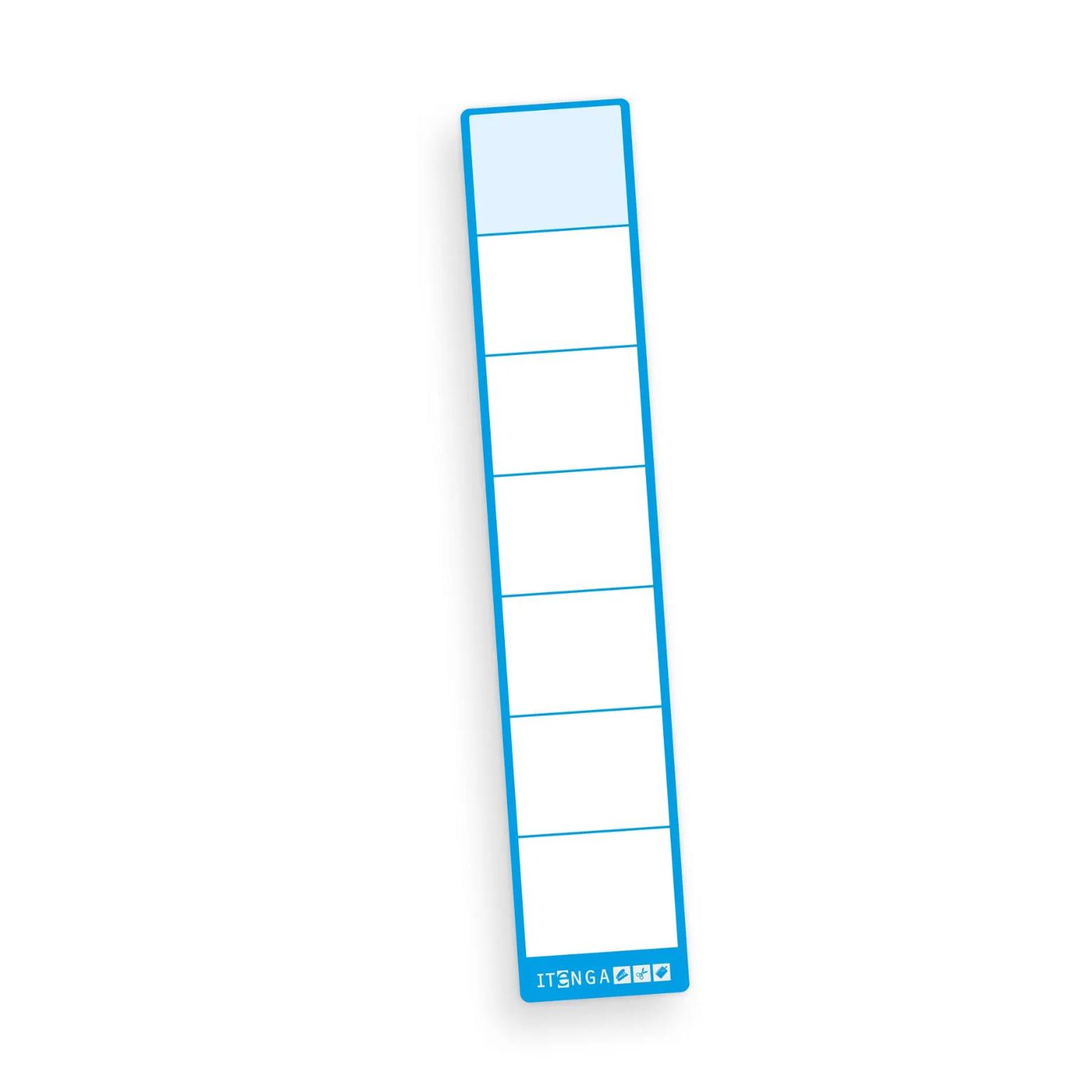 itenga 100x Ordneretikett BLAU R�ckenetikett schmal zum ...