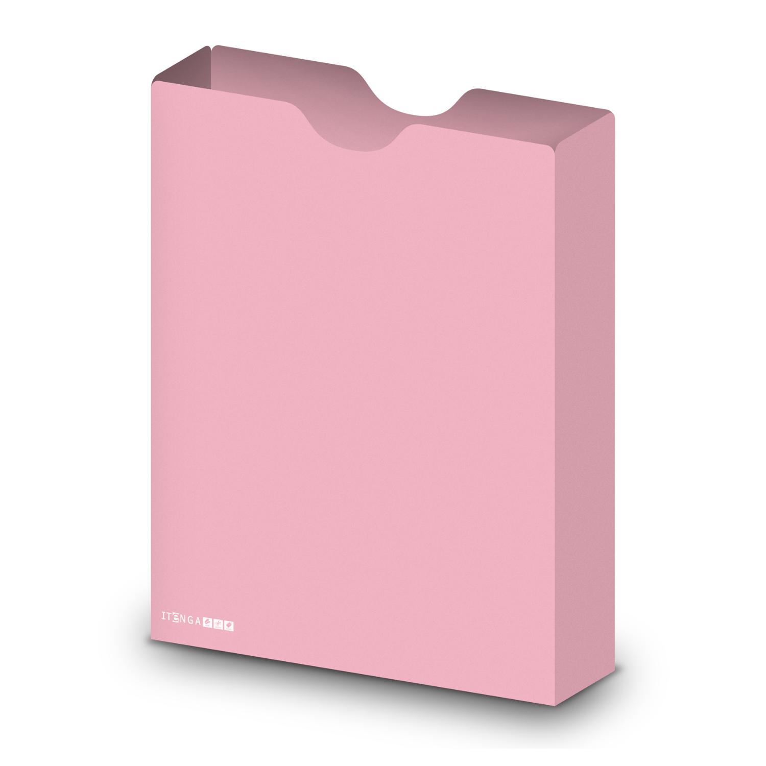 itenga Heftbox DIN A4 Hochformat aus PP Rosa