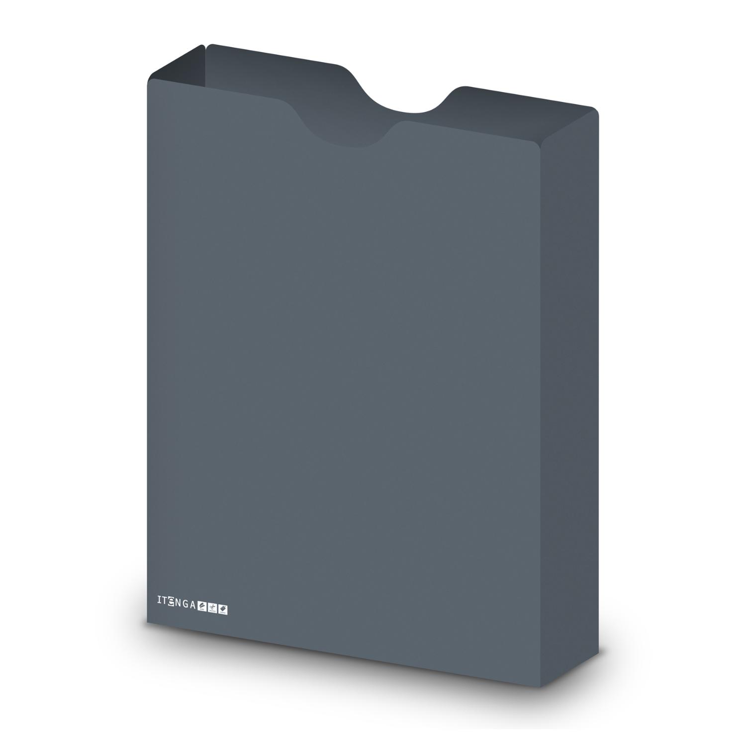 itenga Heftbox DIN A4 Hochformat aus PP grau