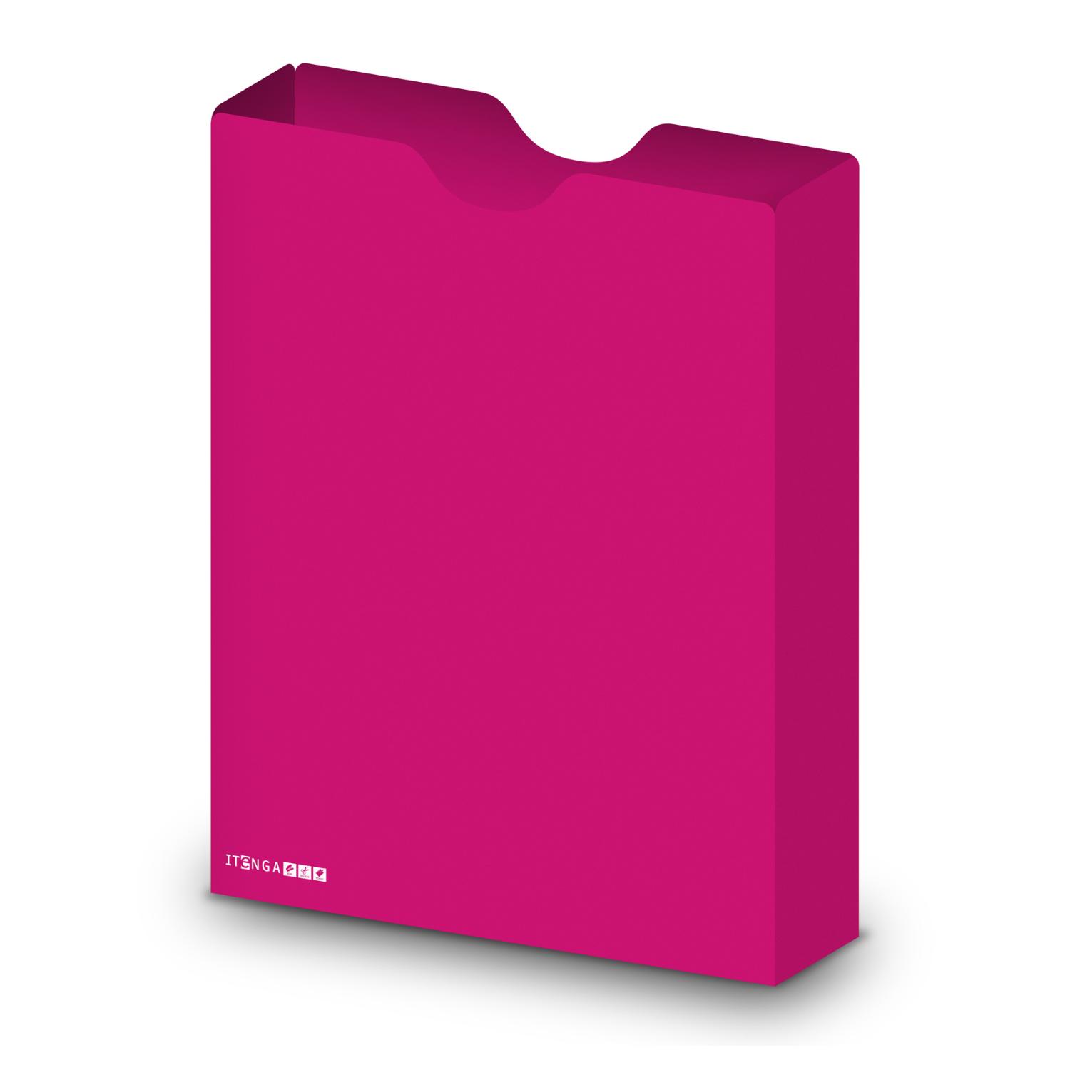itenga Heftbox DIN A4 Hochformat aus PP pink