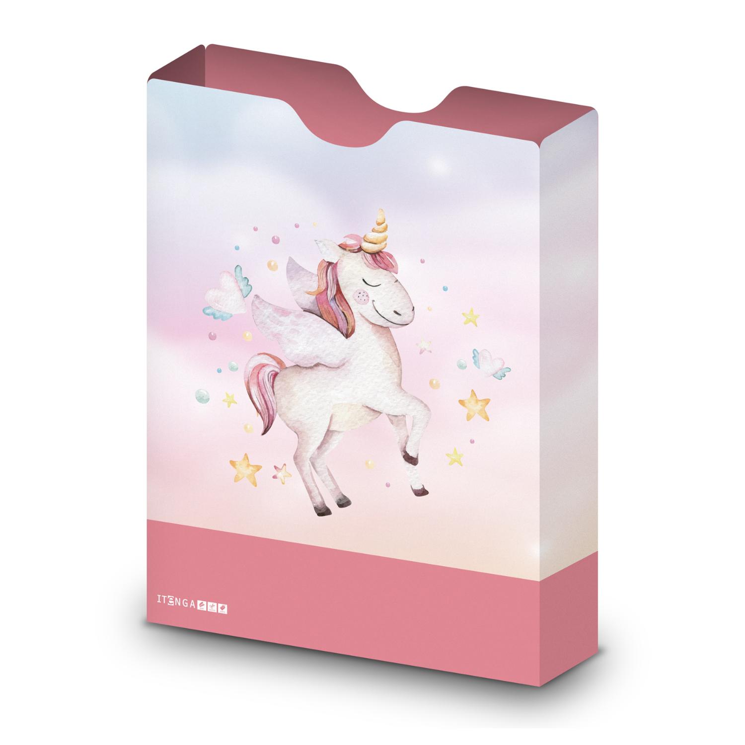 itenga Heftbox DIN A4 Hochformat aus PP Motiv Einhorn Wa...
