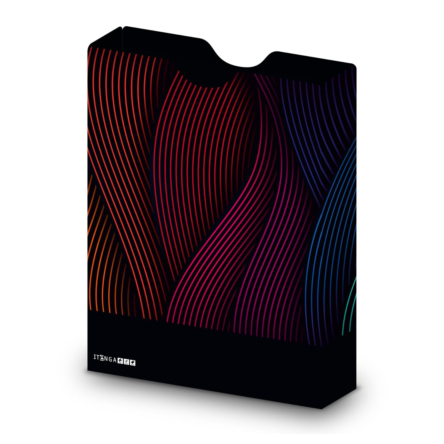 itenga Heftbox DIN A4 Hochformat aus PP Motiv Wellen