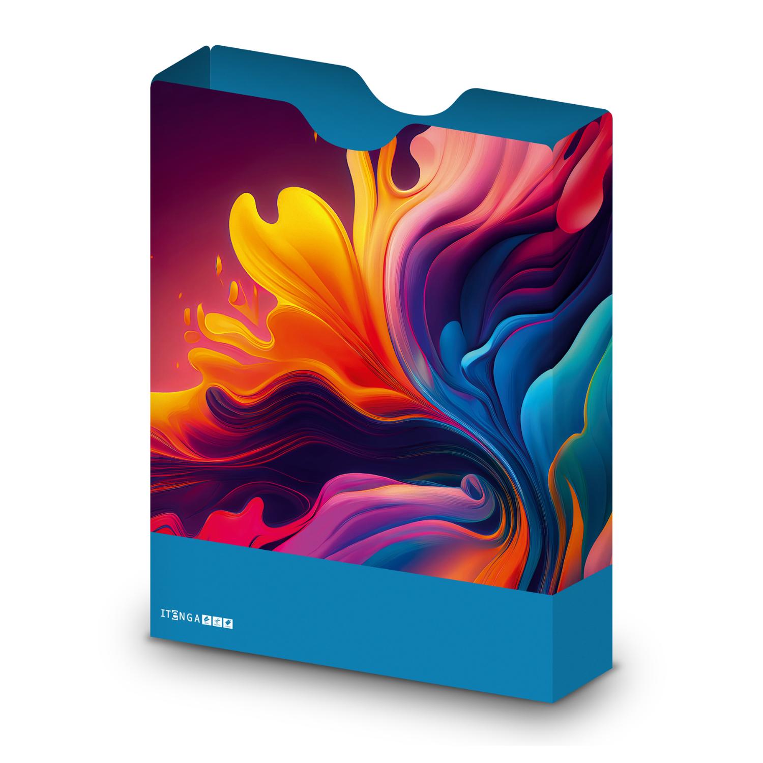 itenga Heftbox DIN A4 Hochformat aus PP Motiv Farbkleckse