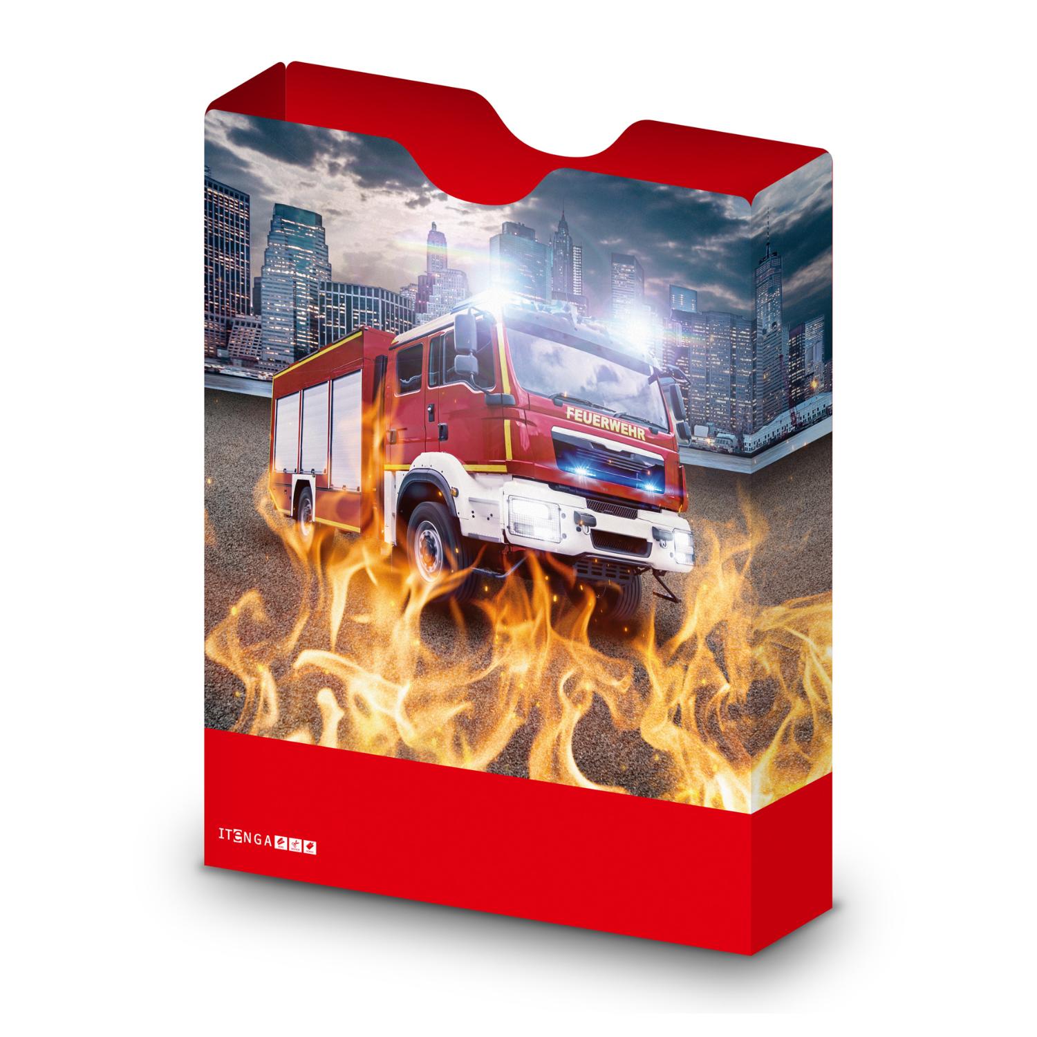 itenga Heftbox DIN A4 Hochformat aus PP Motiv Feuerwehr
