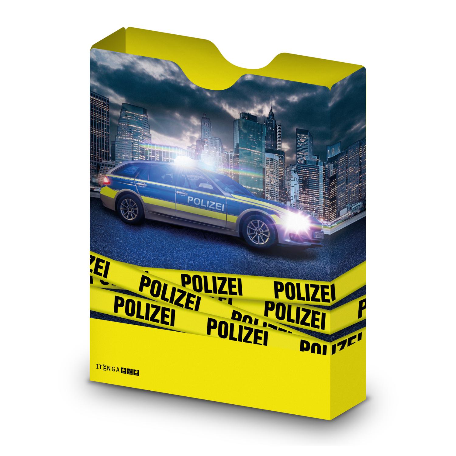 itenga Heftbox DIN A4 Hochformat aus PP Motiv Polizei