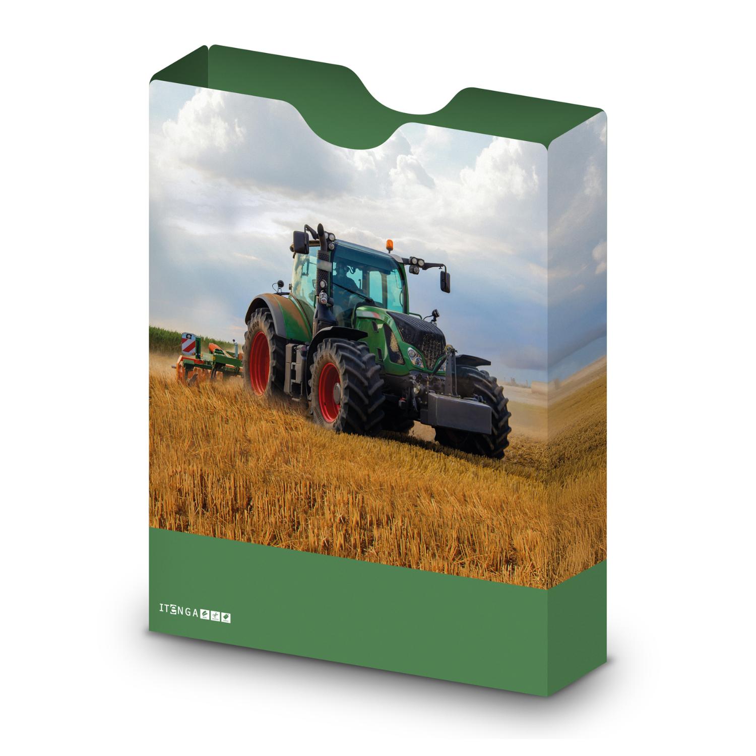 itenga Heftbox DIN A4 Hochformat aus PP Motiv Traktor
