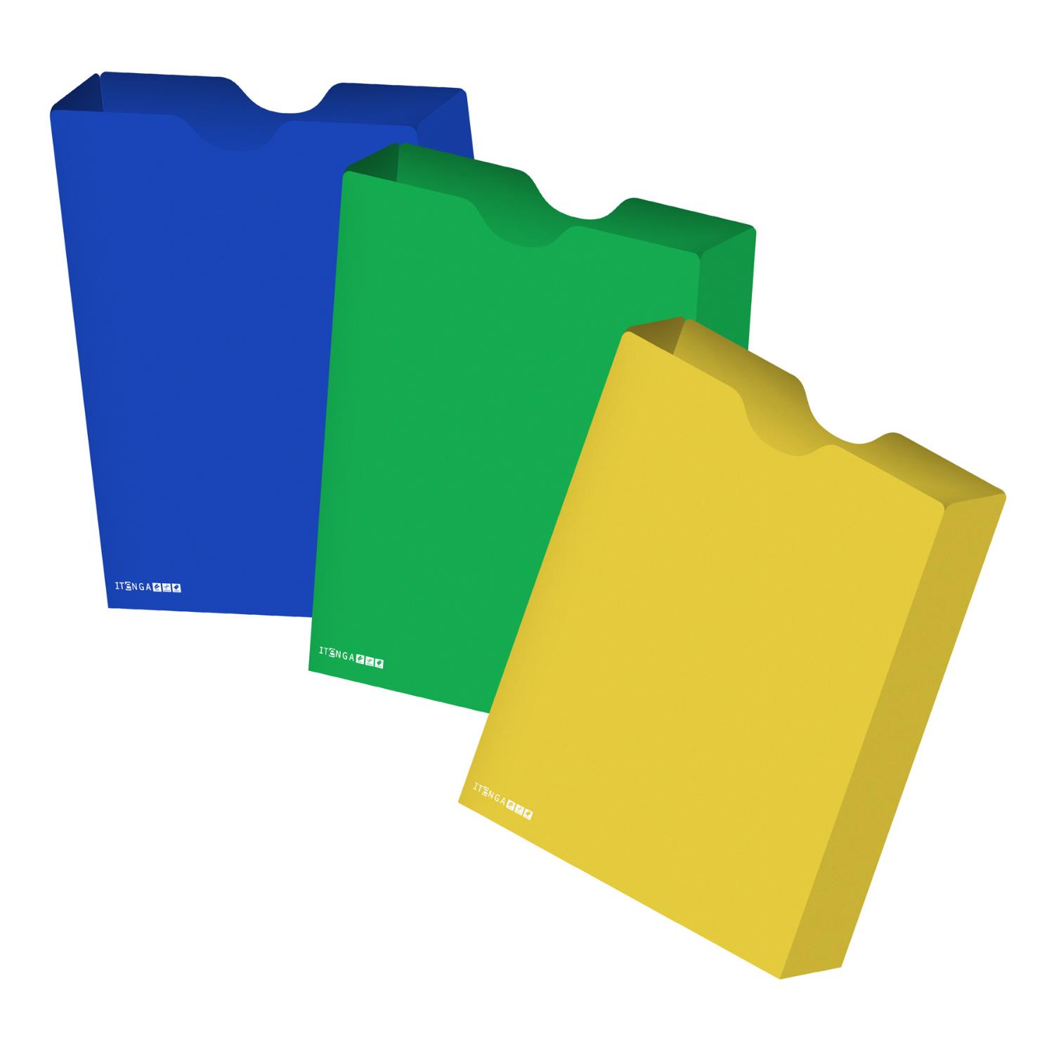 itenga Heftbox DIN A4 Hochformat aus PP blau gr�n gelb