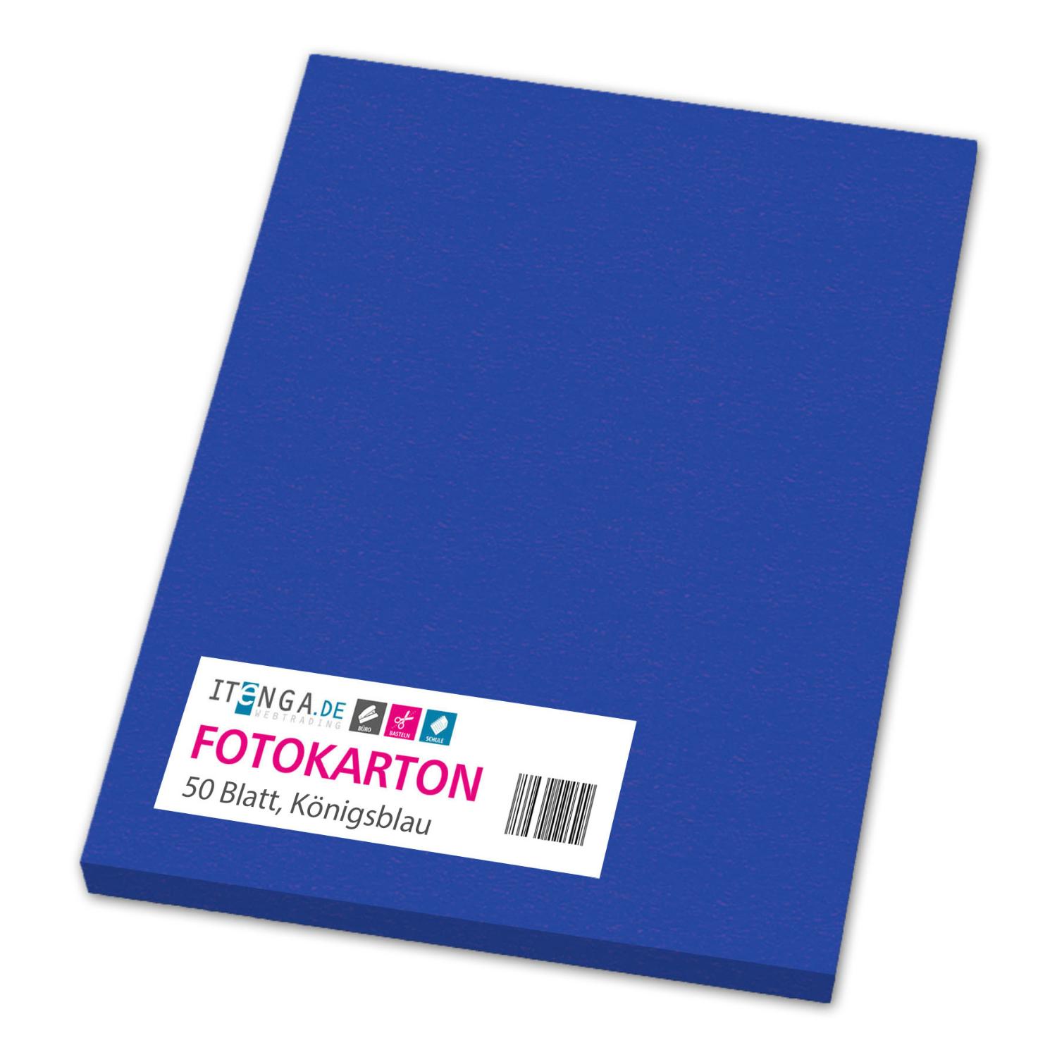 itenga Fotokarton A4 K�NIGSBLAU 50 Blatt 300 g/qm