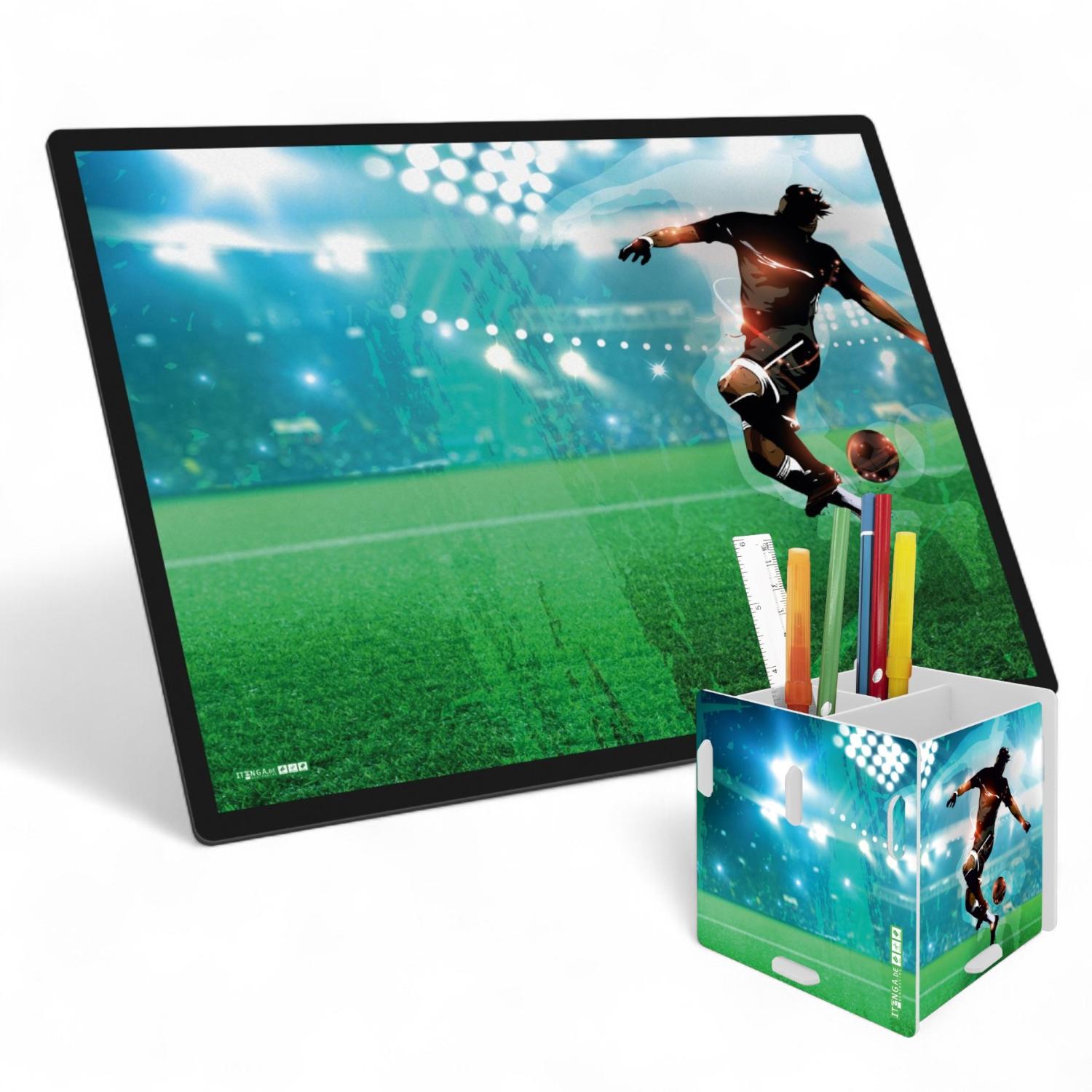 itenga Schreibtischunterlage V1 mit Stiftek�cher eckig F...