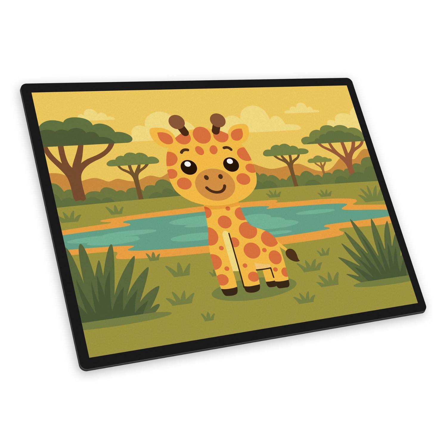 itenga Schreibunterlage V1 Motiv GIRAFFE im Kawaii Design