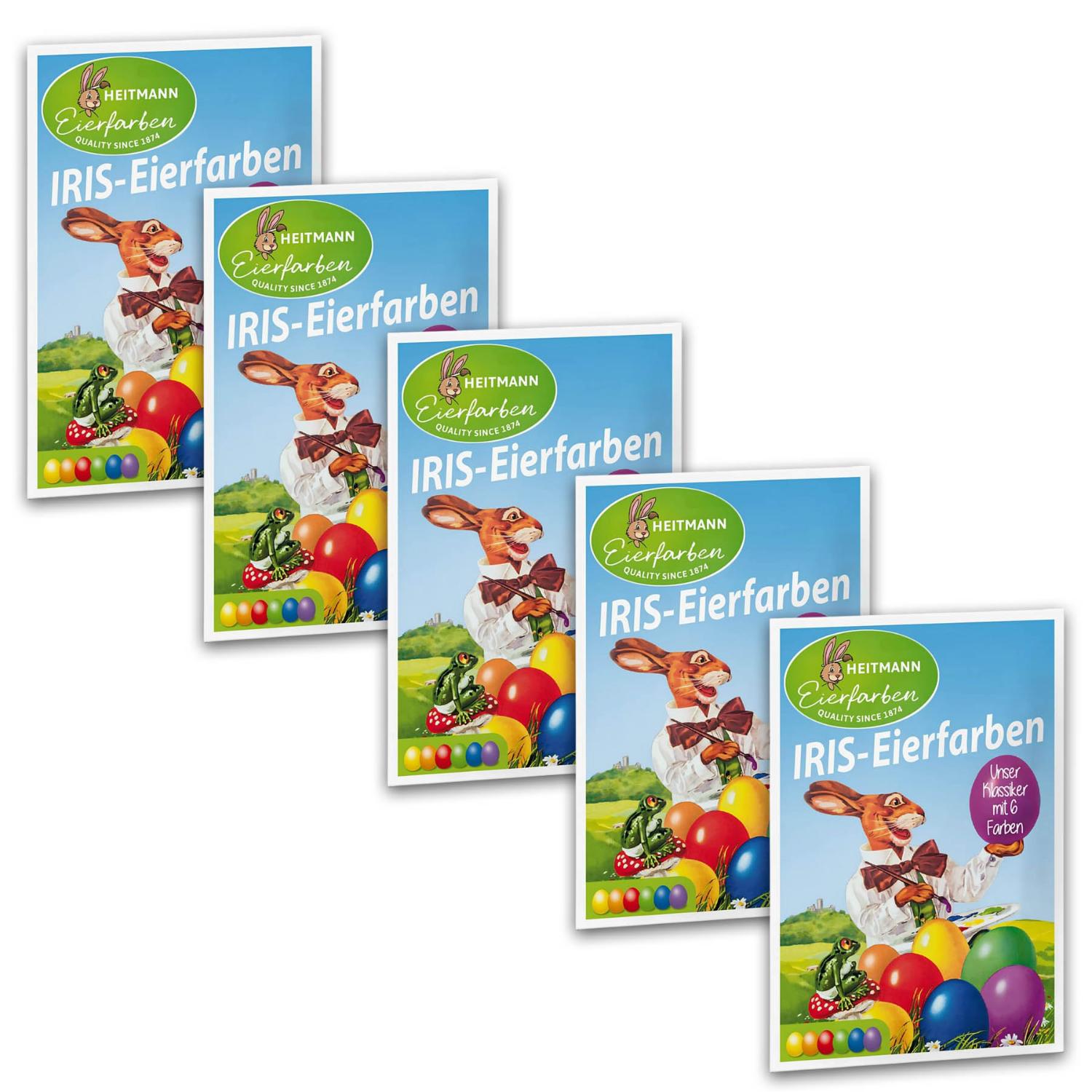 Heitmann 5er Pack IRIS Eierfarben je 6 St�ck Hei�f�rbe B...