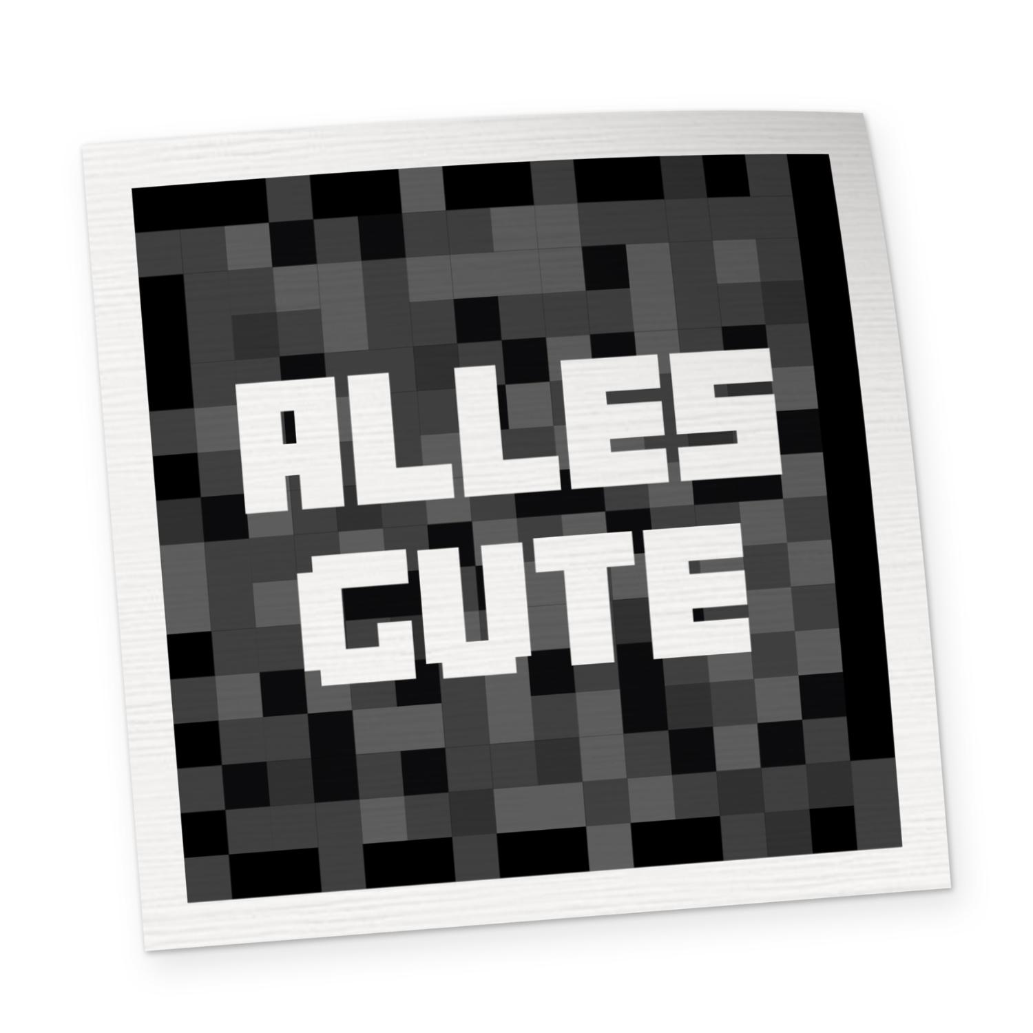 itenga Aufkleber 10x ALLES GUTE schwarz wei� quadratisch...