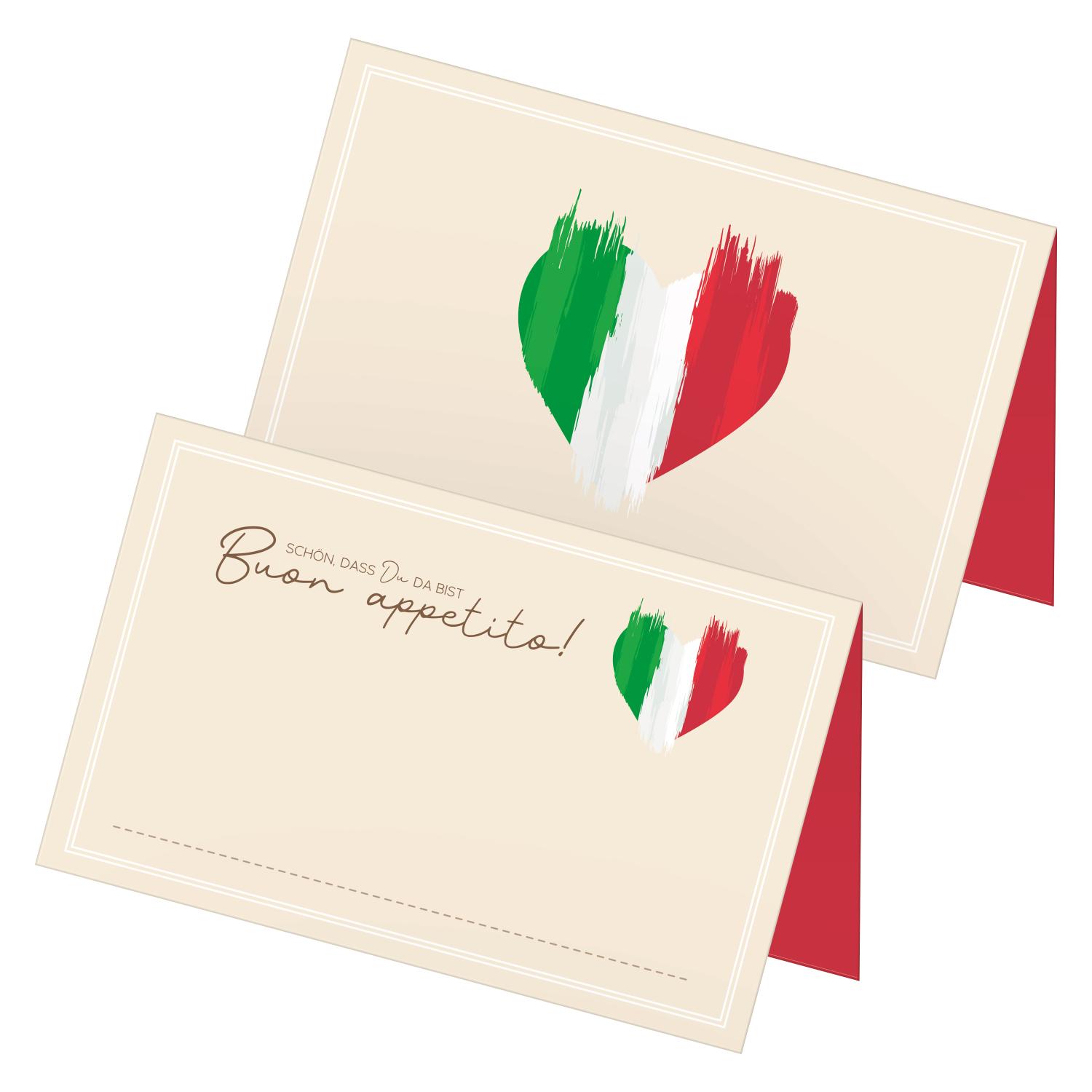 itenga 48x Tischkarten Platzkarten ITALIEN | Motiv mit i...