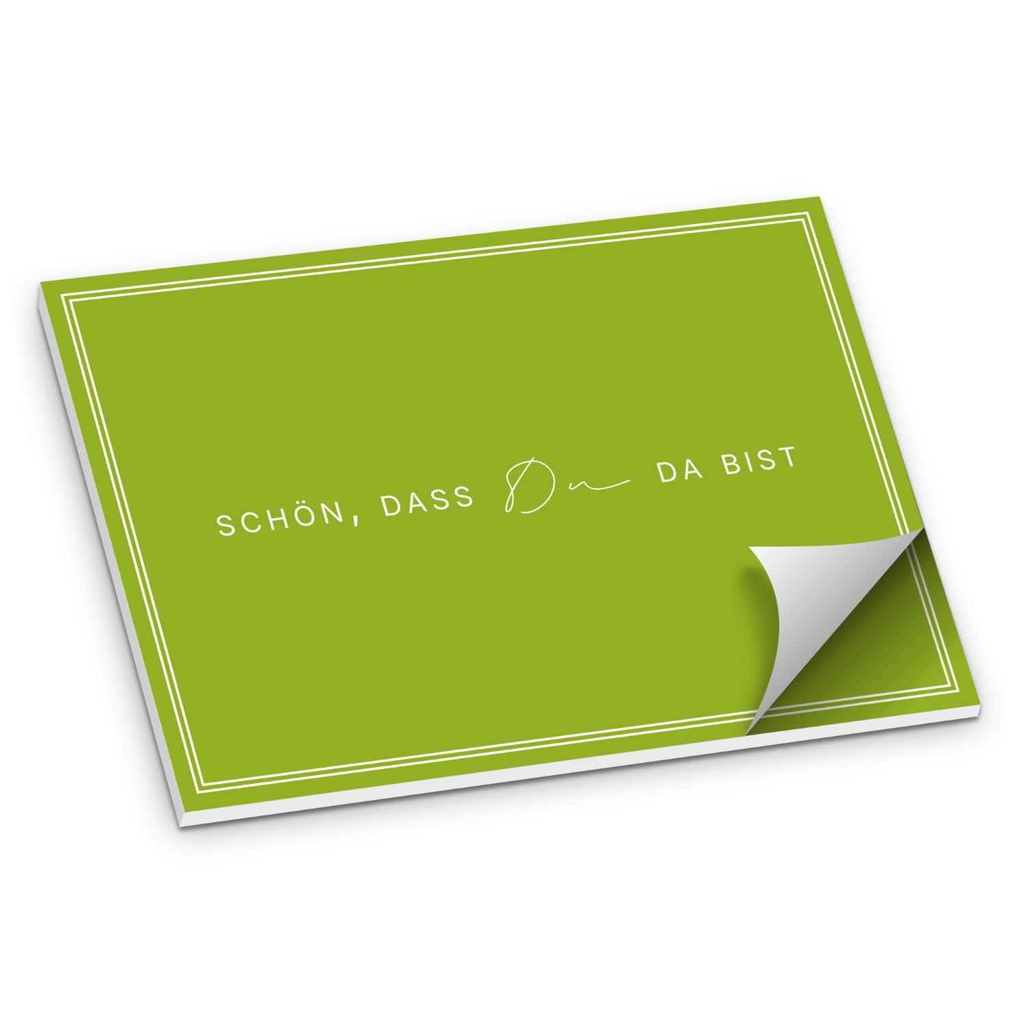 ITENGA Tischset A3 Sch�n dass du da bist V3 fr�hlingsgr�n