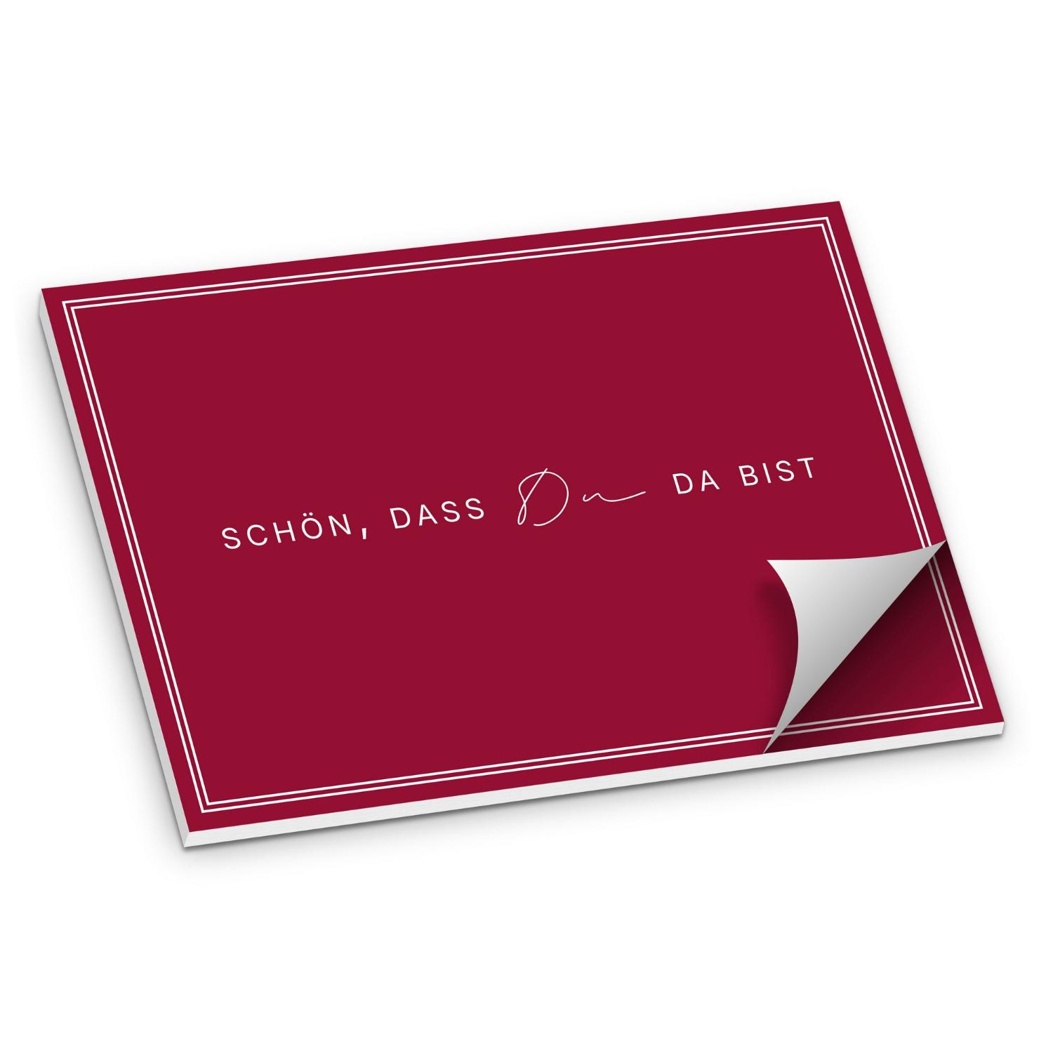 ITENGA Tischset A3 Sch�n dass du da bist V3 bordeaux rot