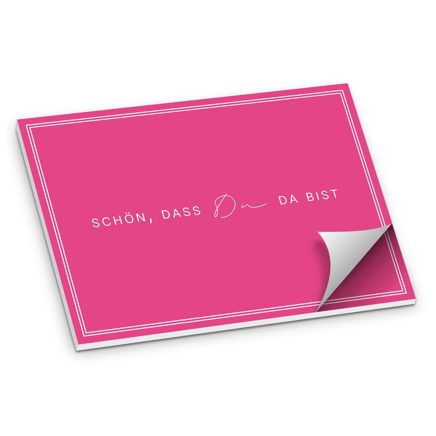 ITENGA Tischset A3 Sch�n dass du da bist V3 pink
