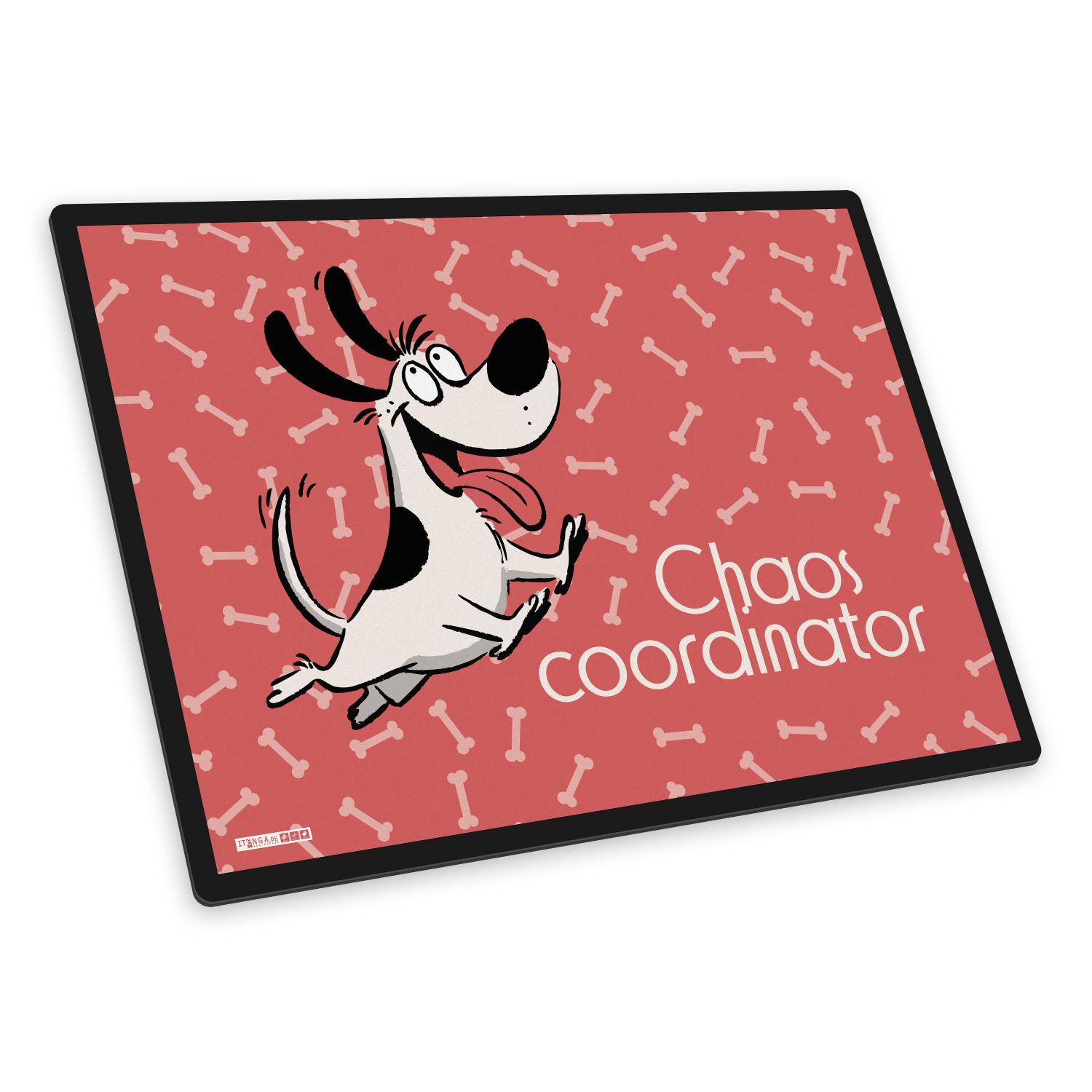 itenga Schreibunterlage V1 Motiv Hund - Chaos coordinator
