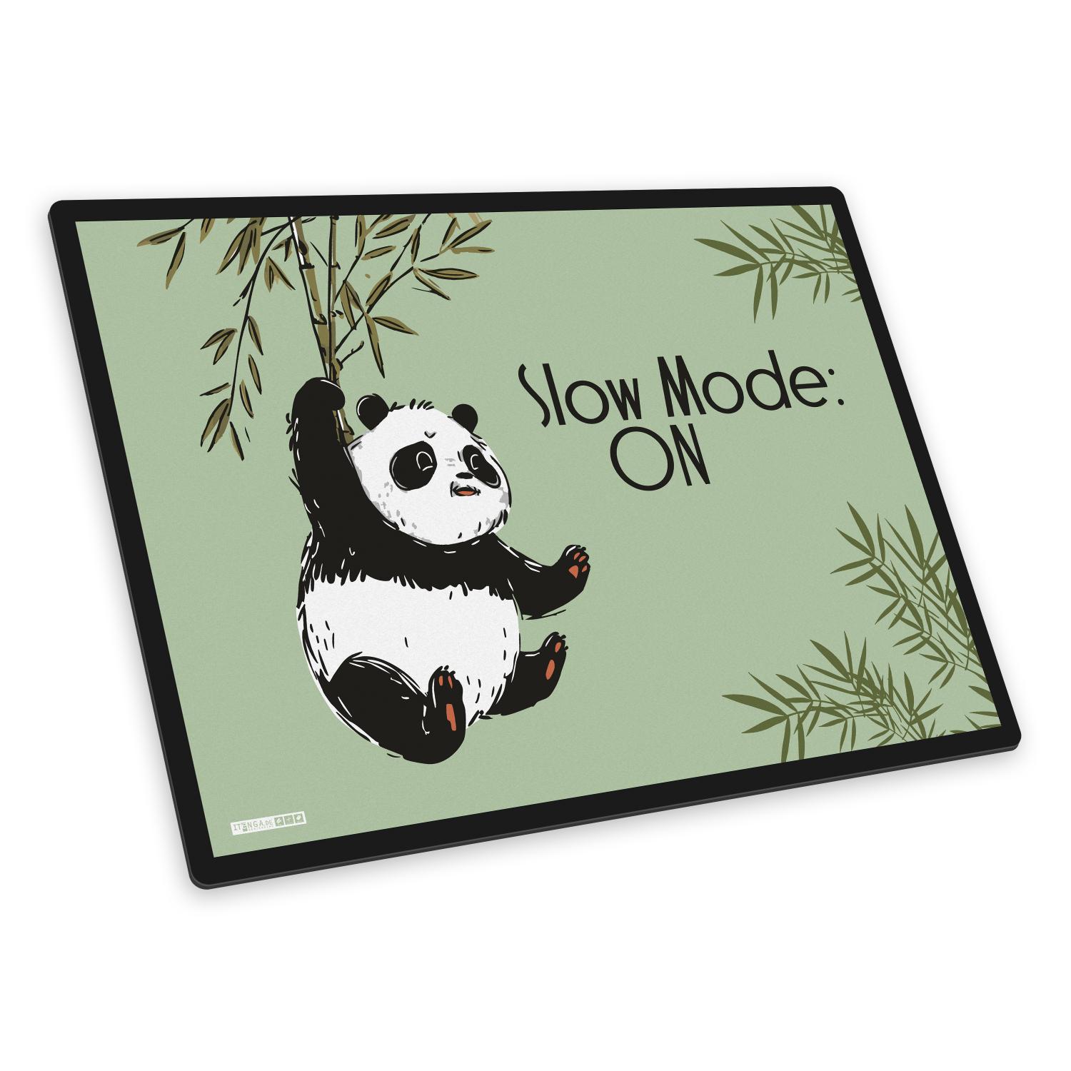 itenga Schreibunterlage V1 Motiv Panda Slow Mode ON