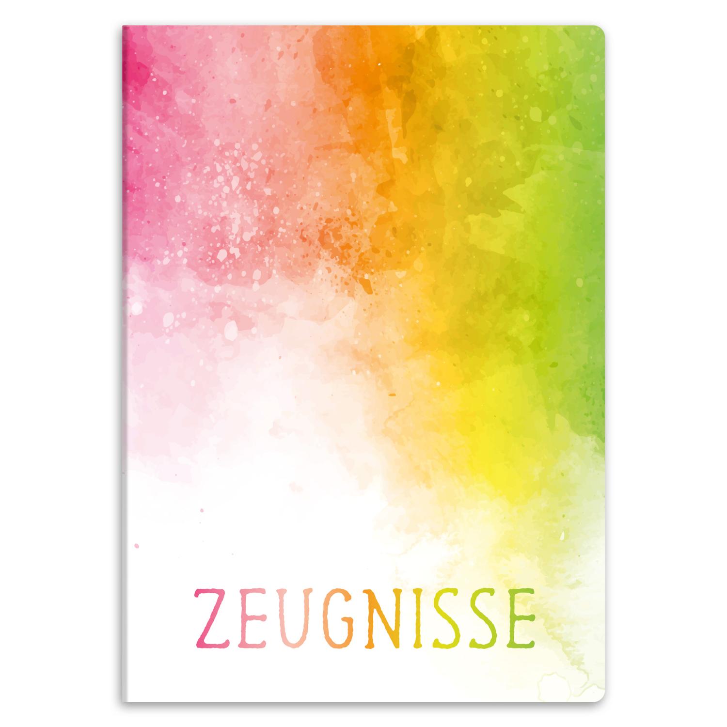 itenga Zeugnismappe A4 Kunststoff Sichtbuch Motiv Regenb...