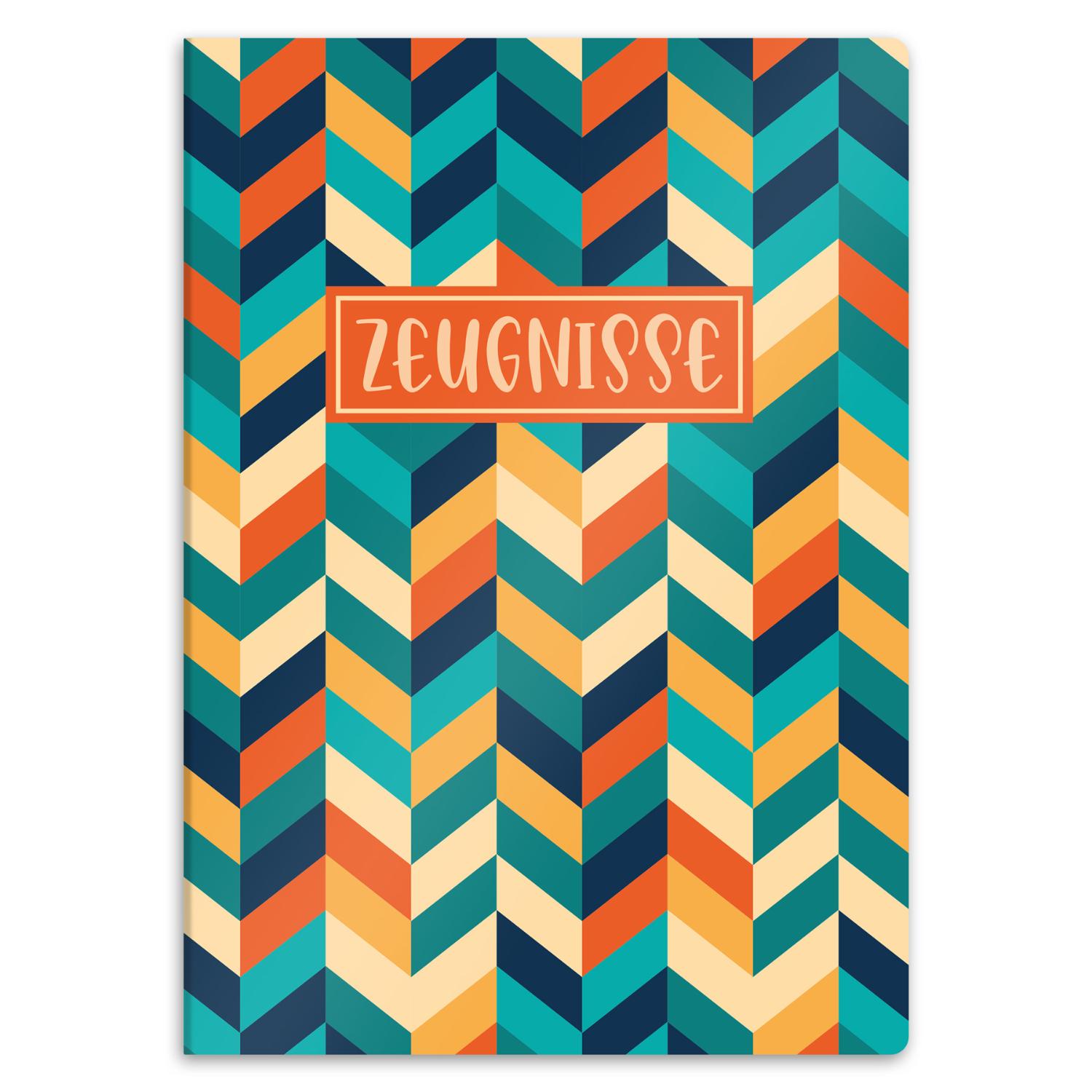 itenga Zeugnismappe A4 Kunststoff Sichtbuch Motiv Streif...