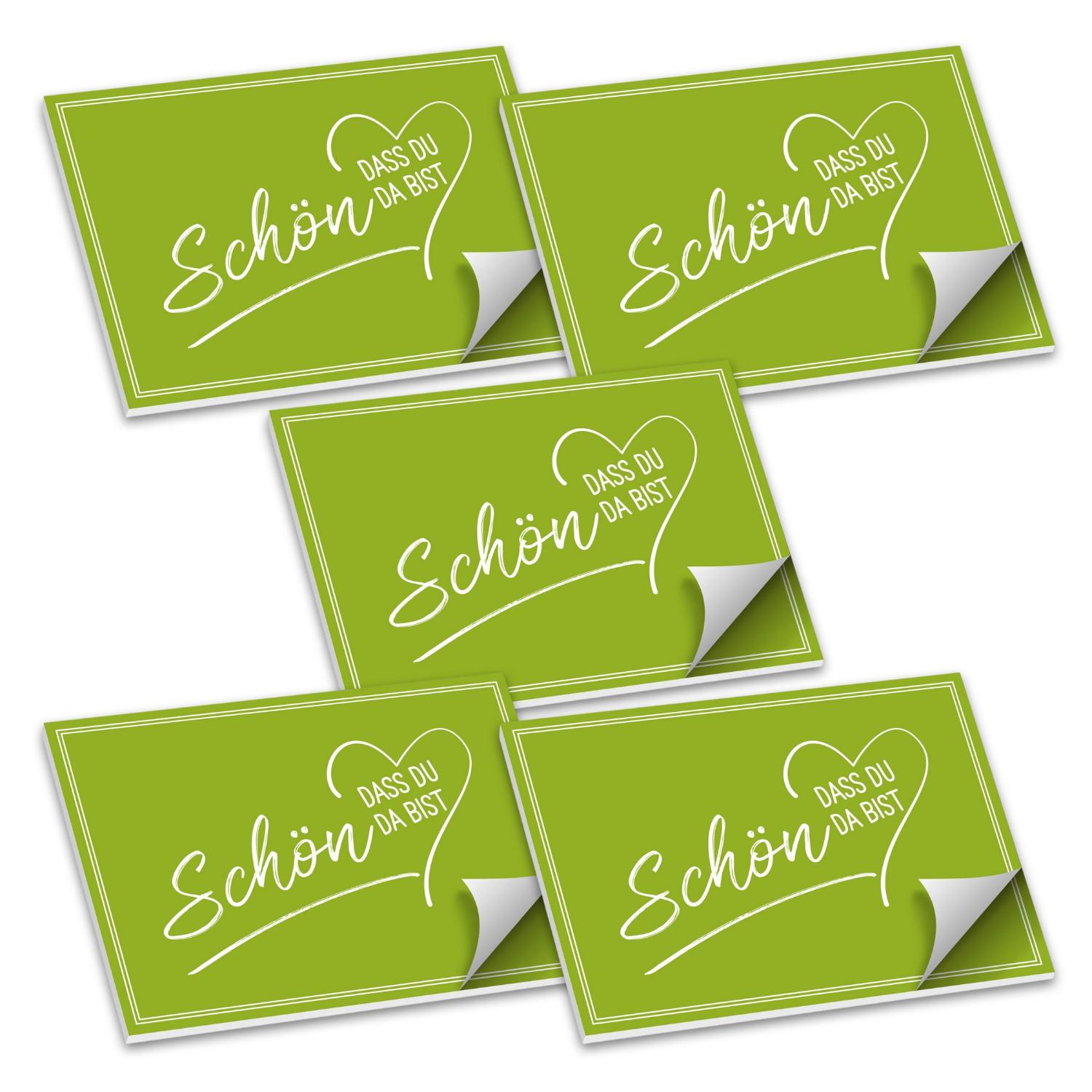 ITENGA Tischset A3 5er Set Sch�n dass du da bist V2 fr�h...