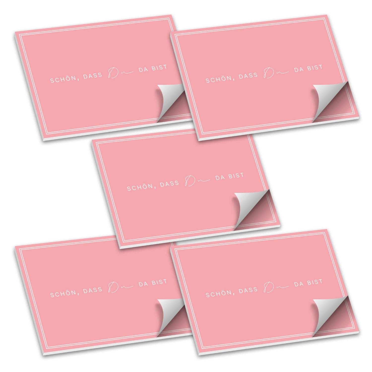 ITENGA Tischset A3 5er Set Sch�n dass du da bist V3 ROSA
