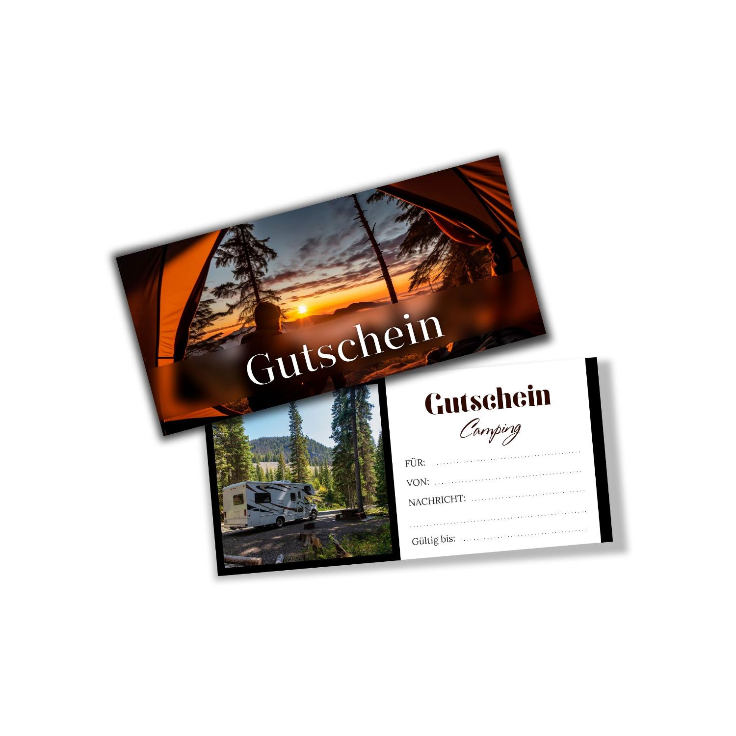 itenga Geschenkgutschein Fotodesign - Motiv CAMPING Post...